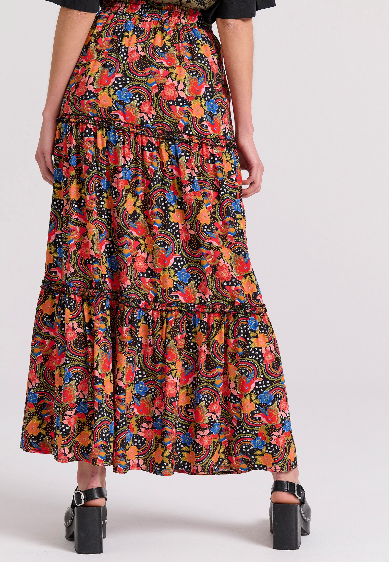 Women's Midi Skirts Funky Buddha Multicolor