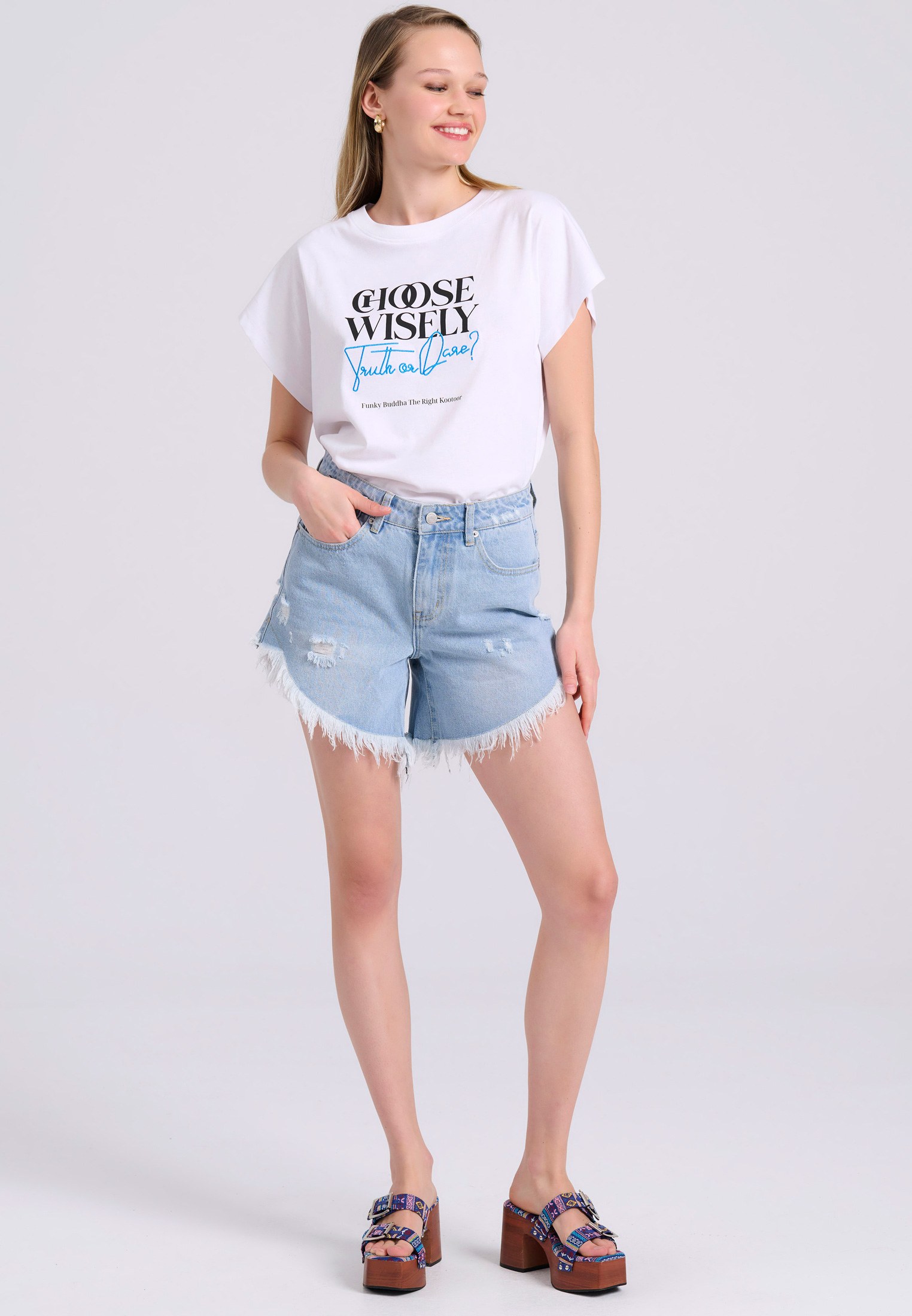 Women's T-Shirts Funky Buddha White