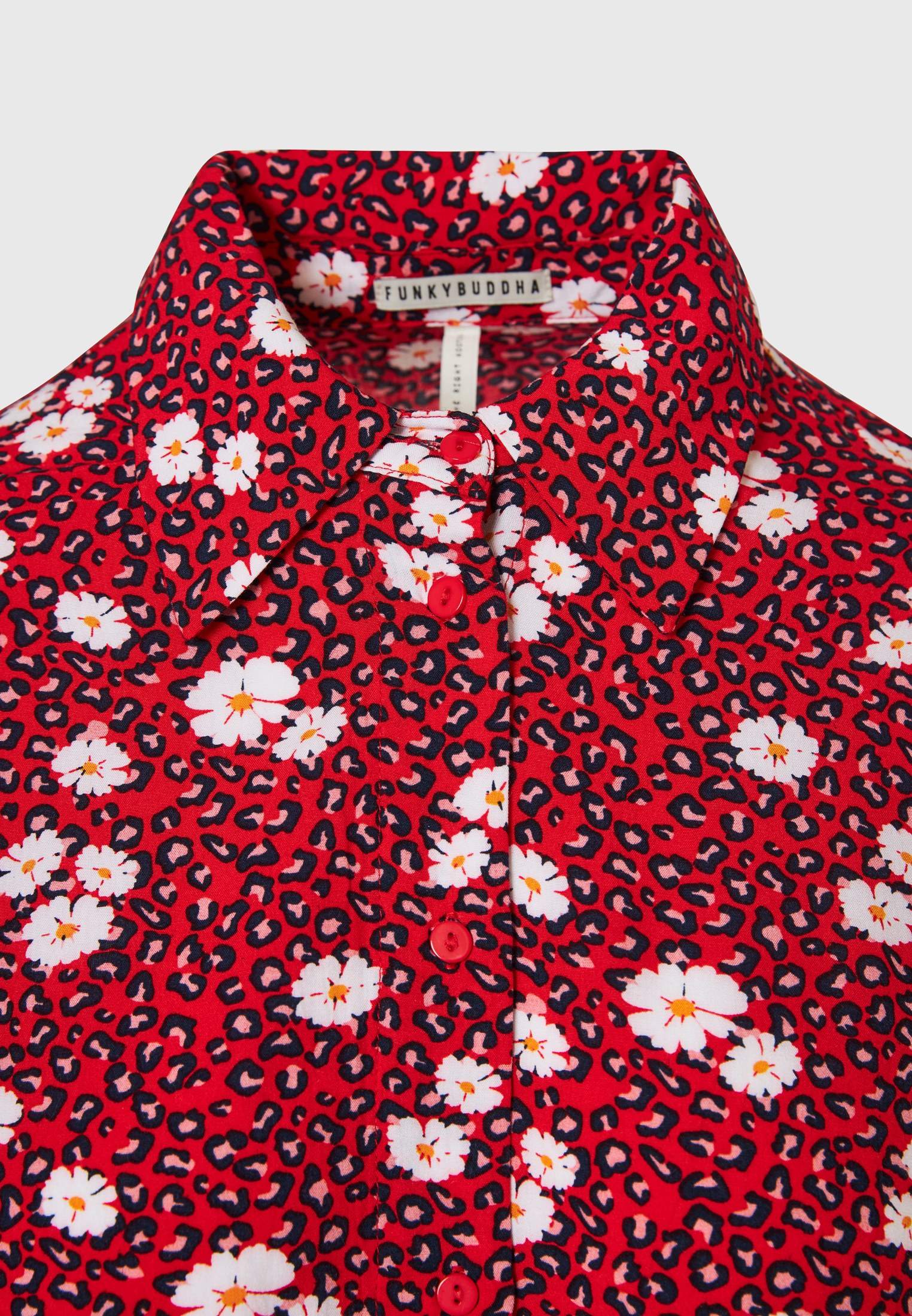 Women's Shirts Funky Buddha Red