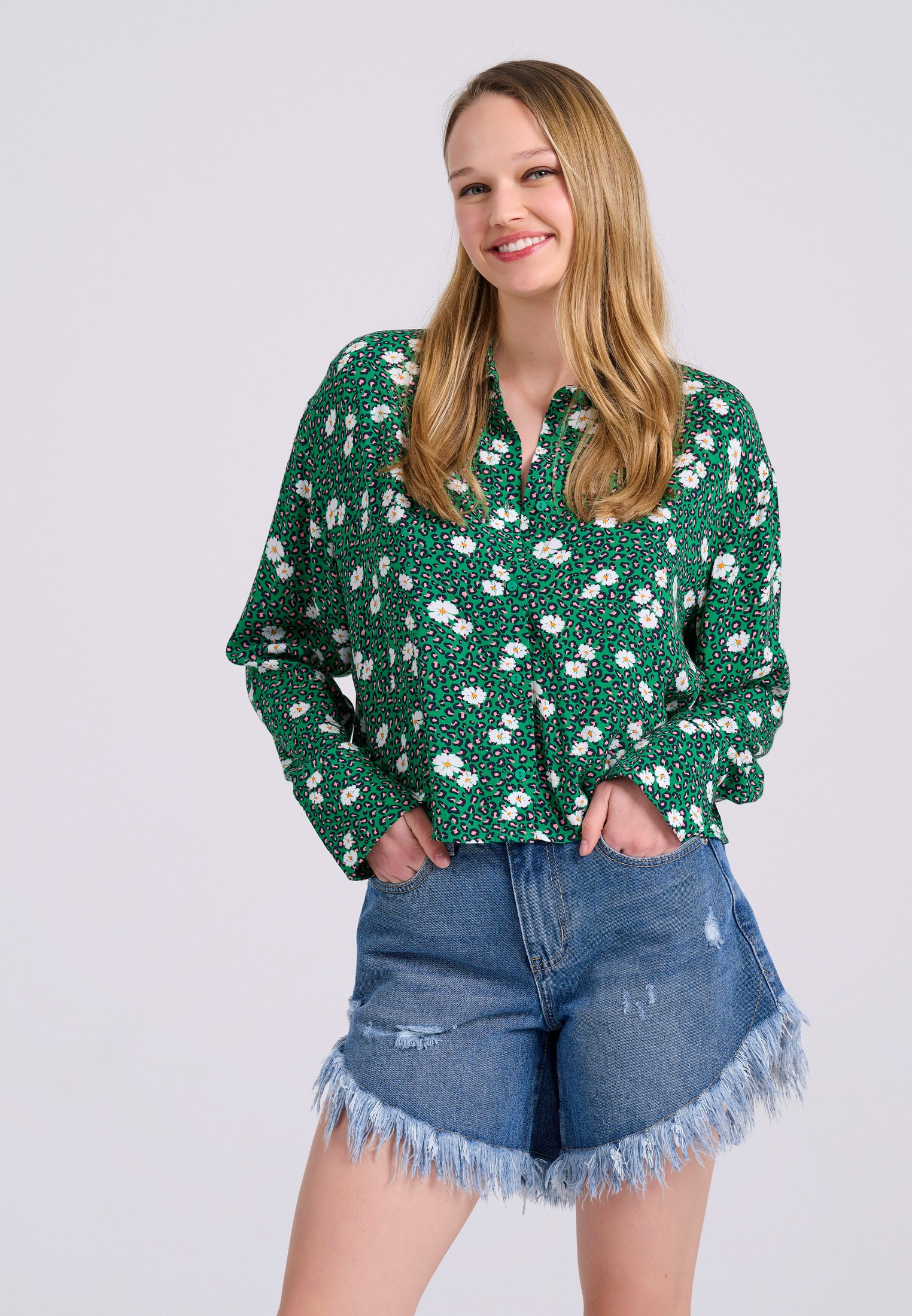 Women's Shirts Funky Buddha Green