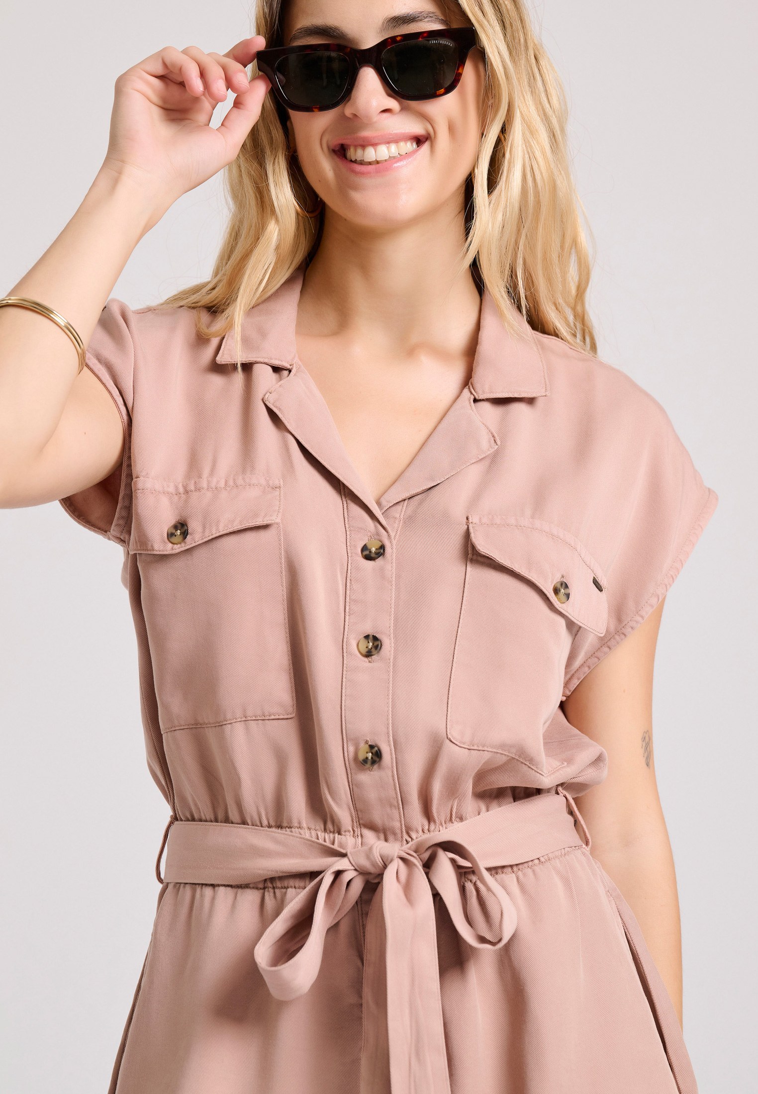 Women's Dresses Funky Buddha Beige