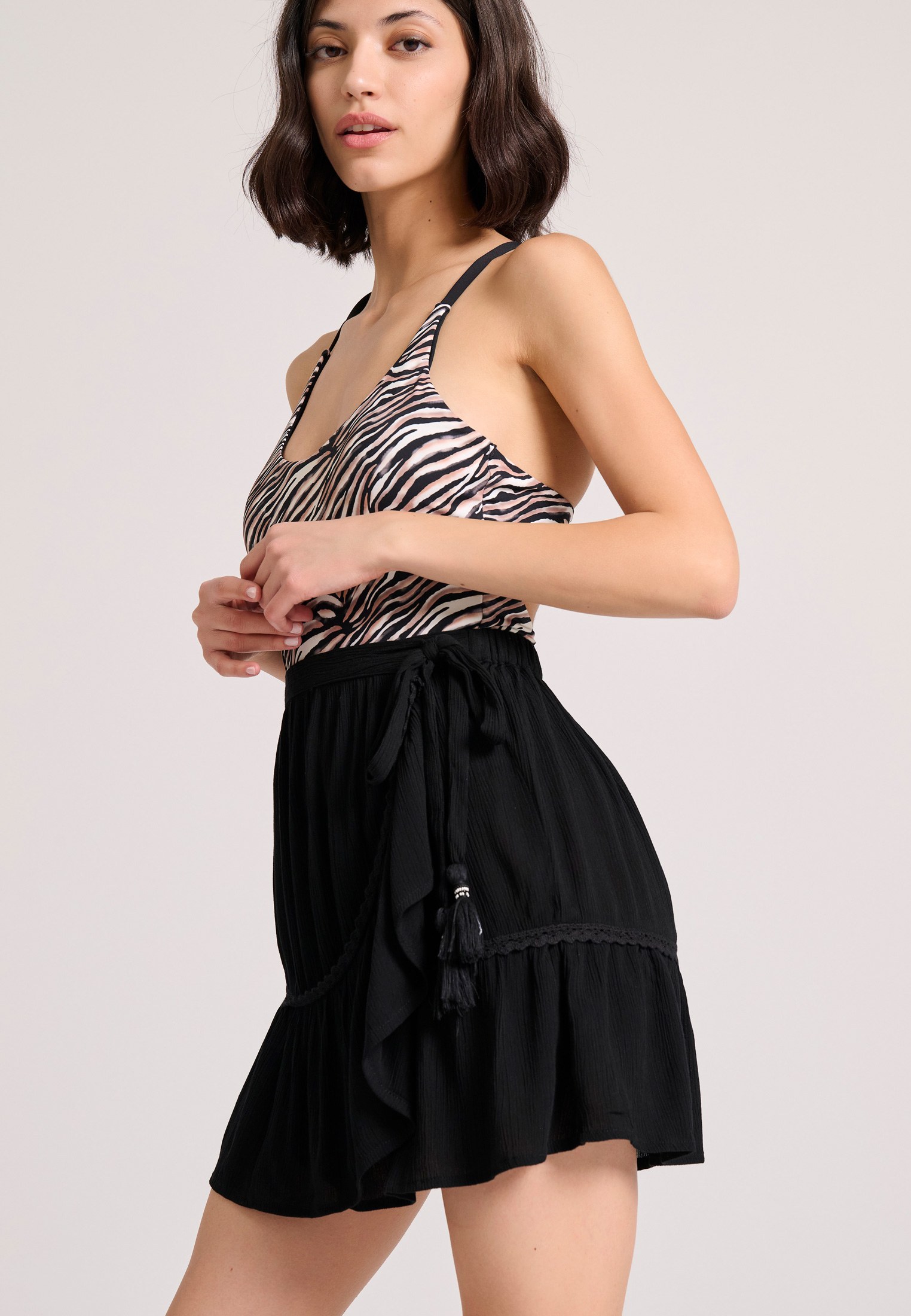 Women's Mini Skirts Funky Buddha Black