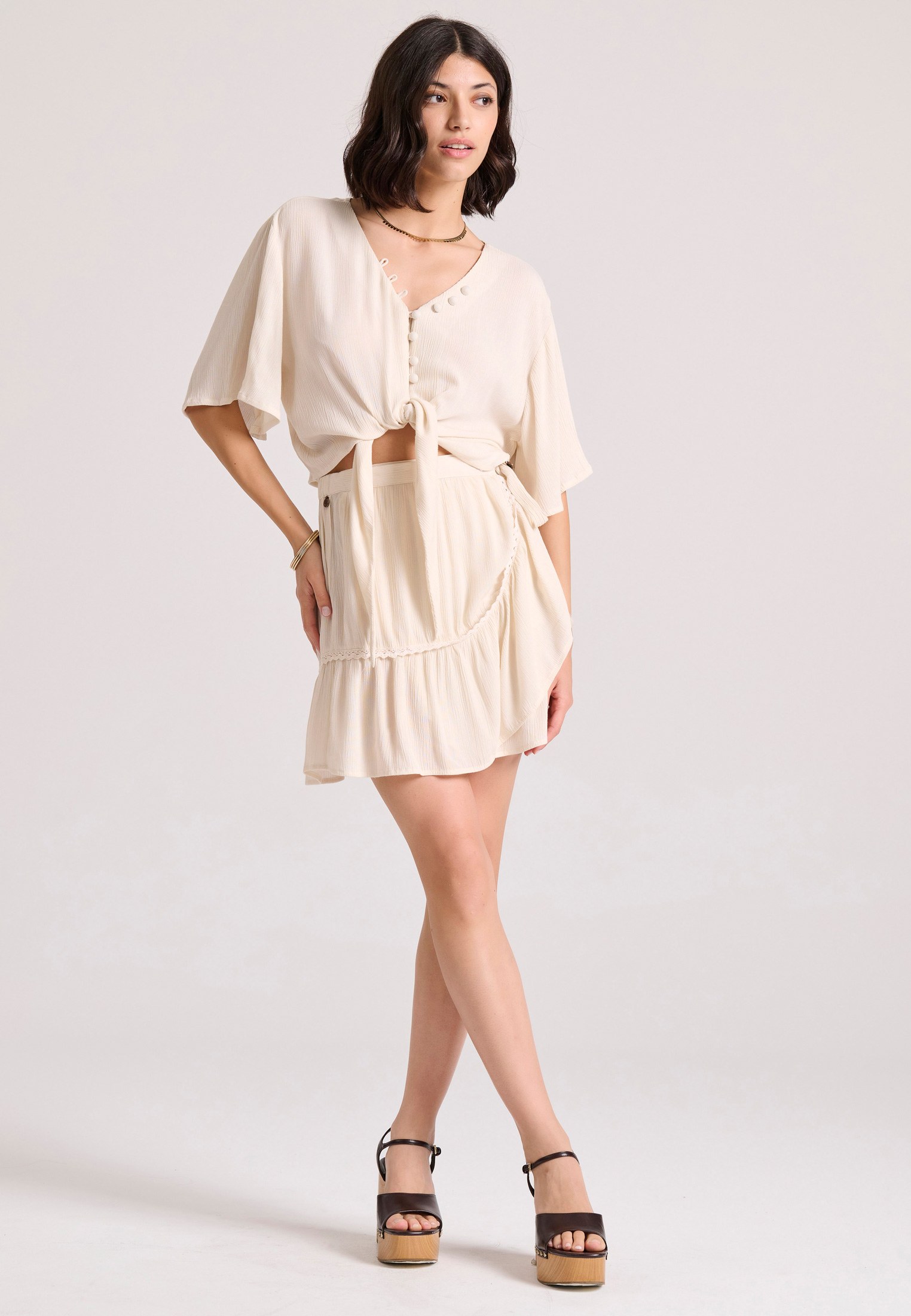 Women's Mini Skirts Funky Buddha White