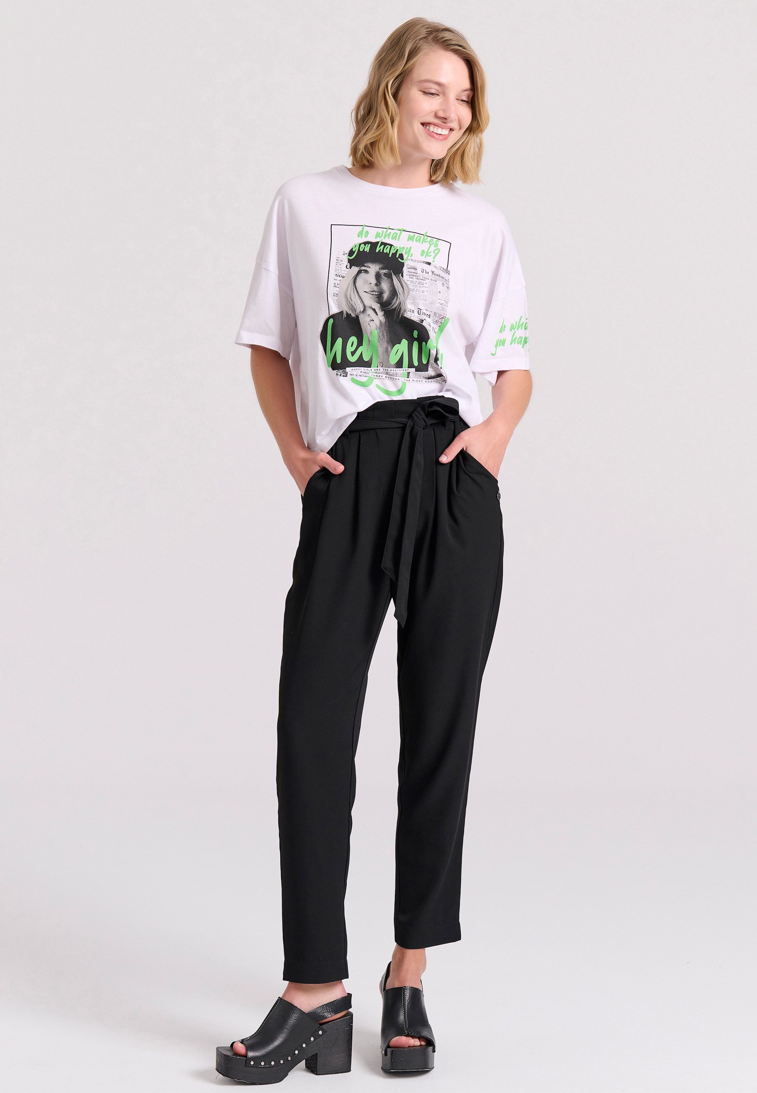 Women's Trousers Funky Buddha Black