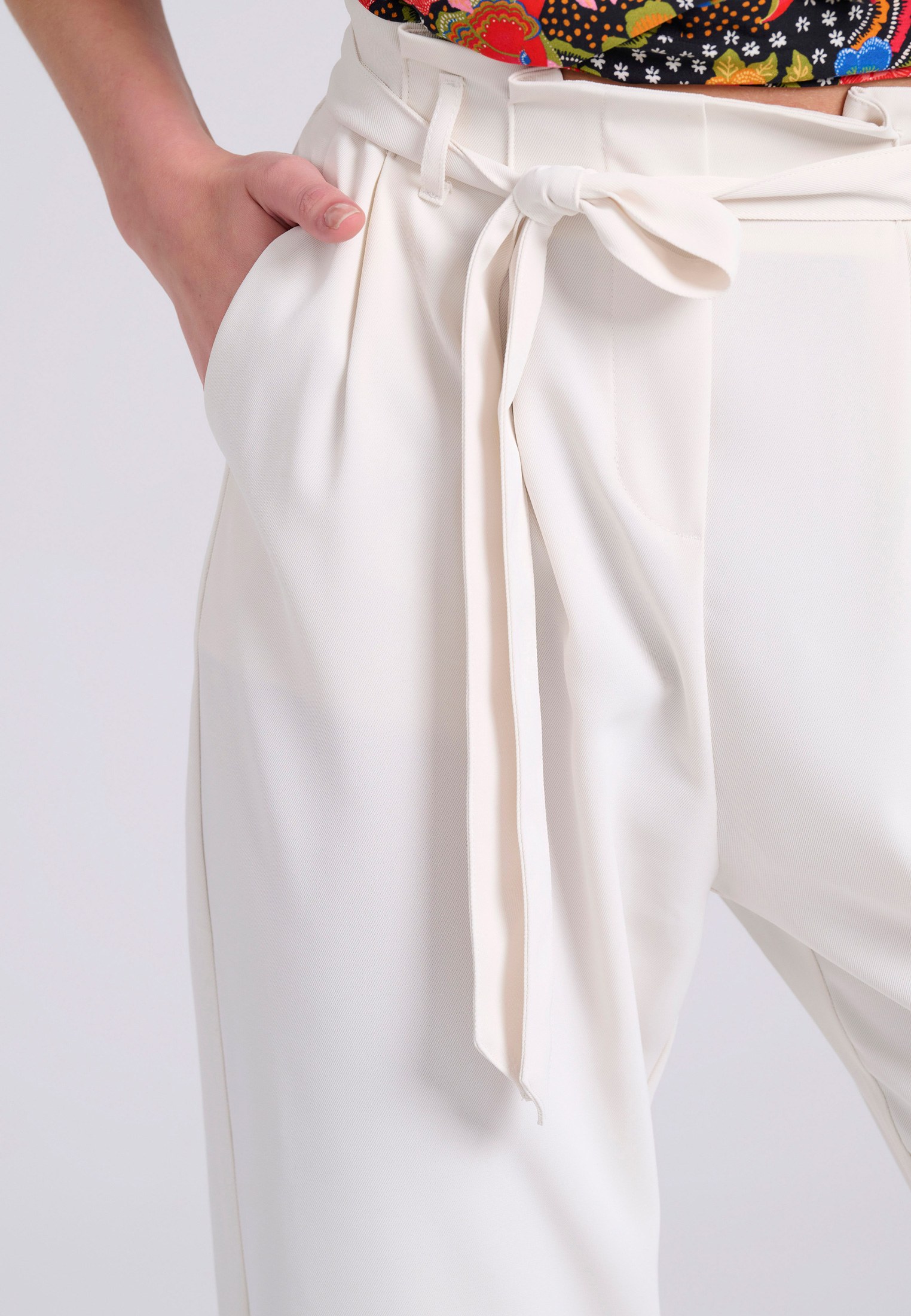 Women's Trousers Funky Buddha White