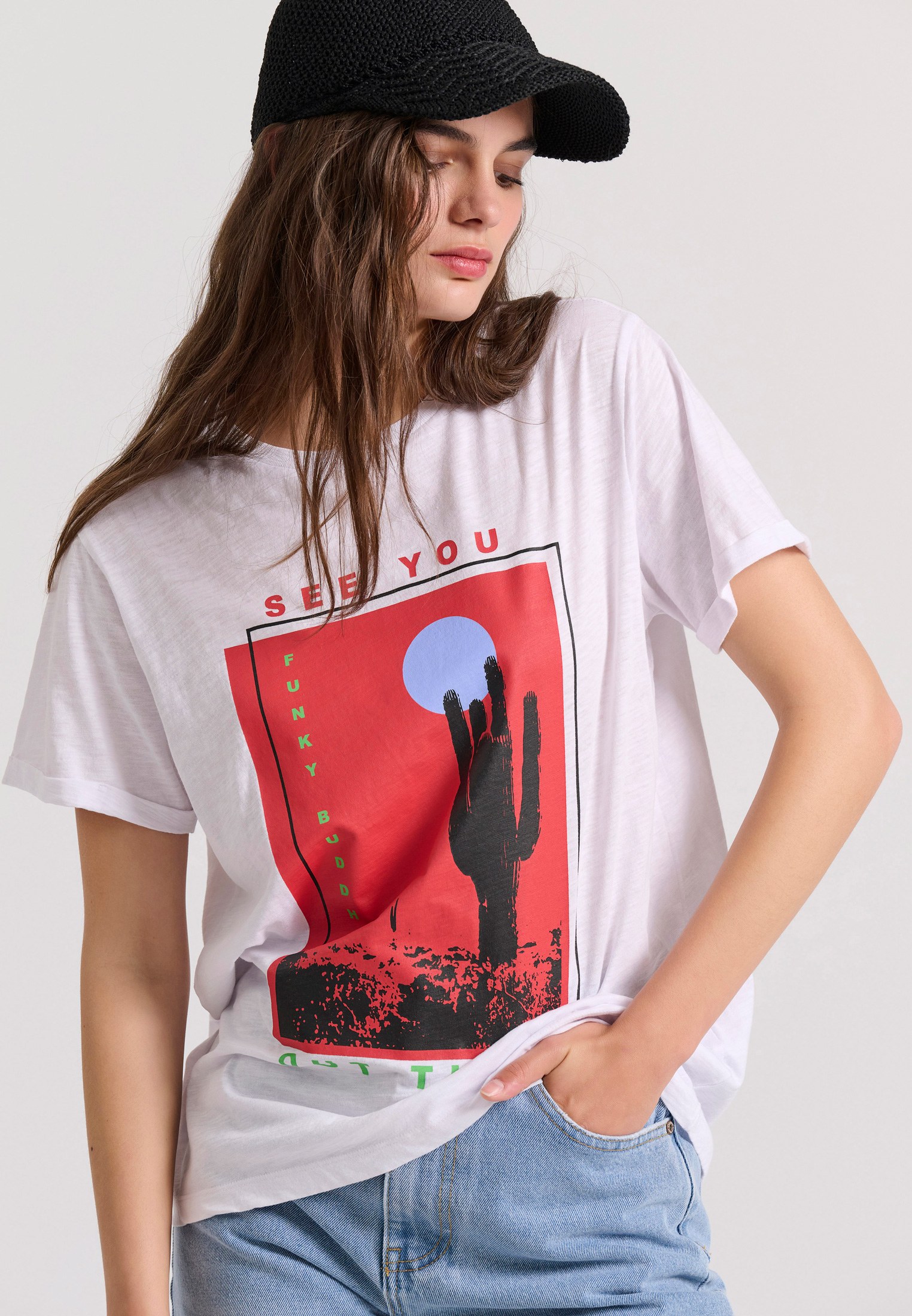 Women's T-Shirts Funky Buddha White