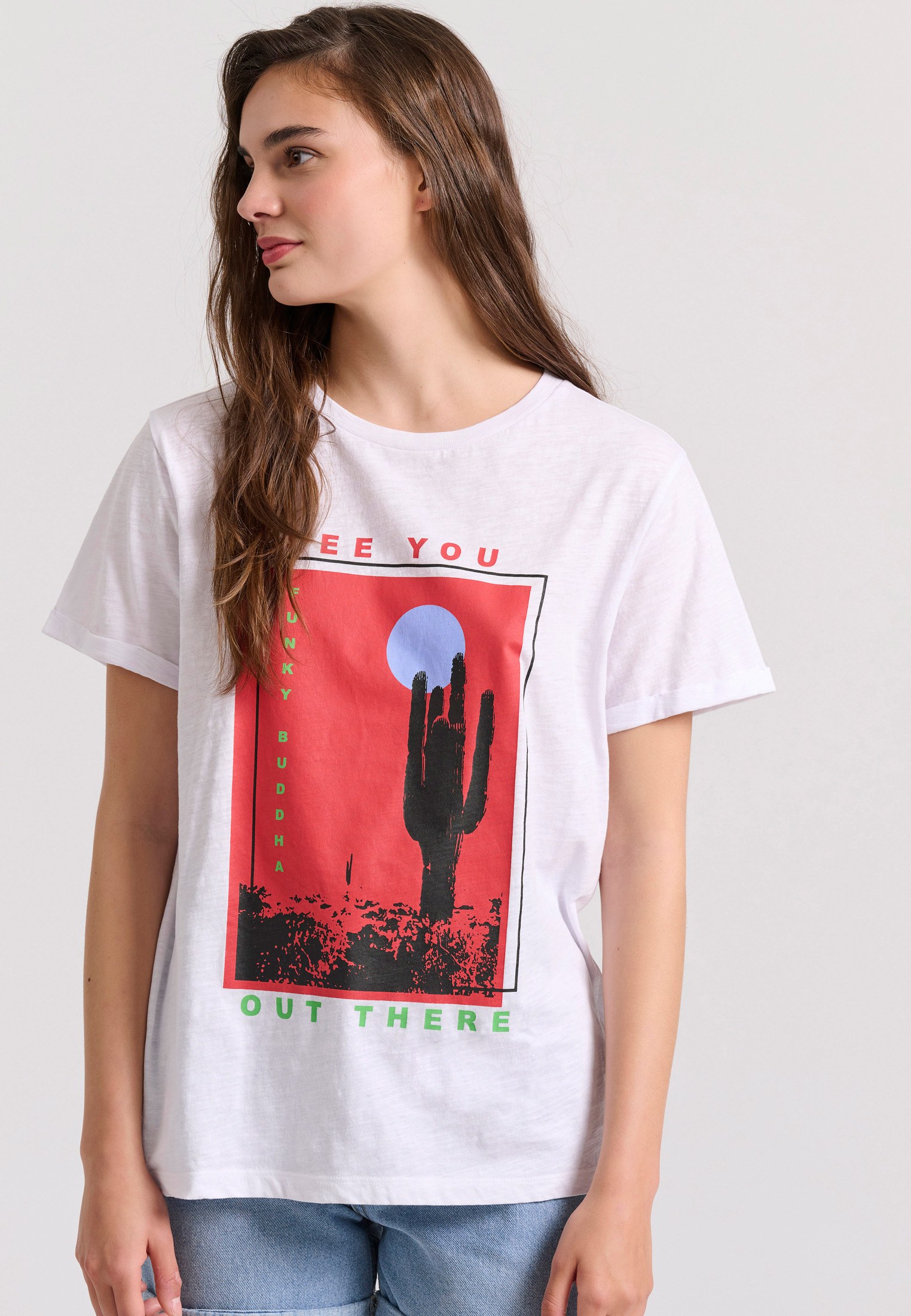 Women's T-Shirts Funky Buddha White