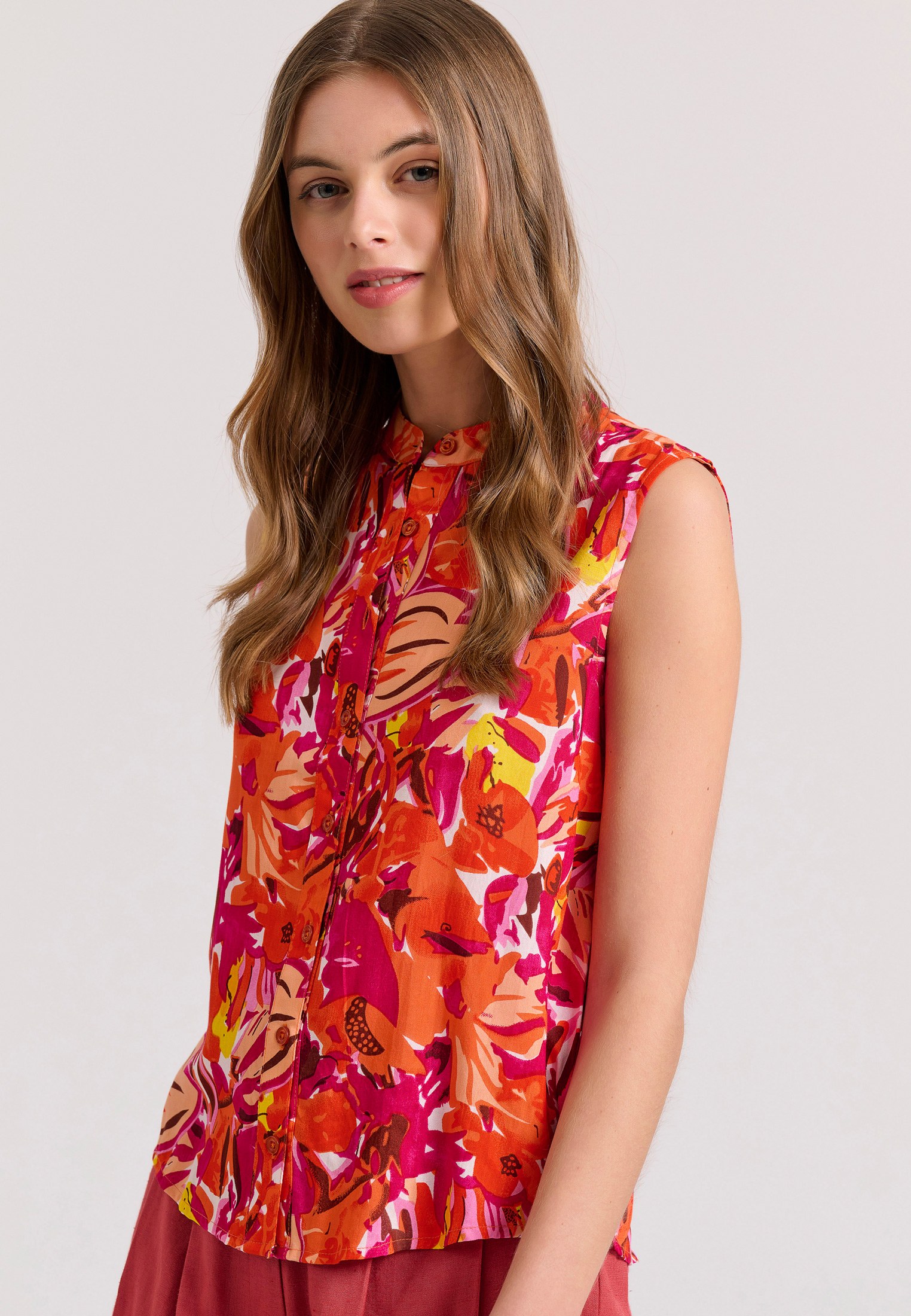 Women's Sleeveless Tops Funky Buddha Multicolor