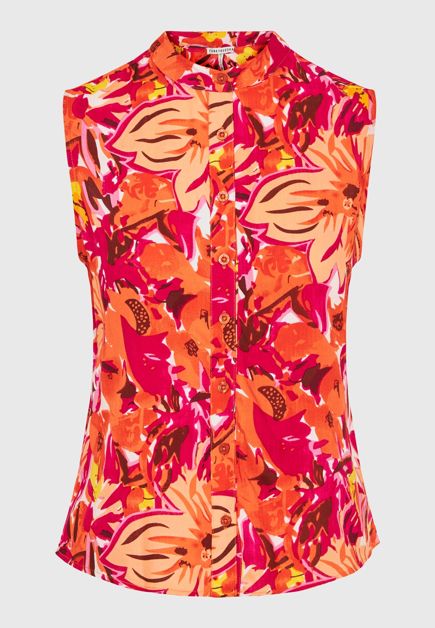 Women's Sleeveless Tops Funky Buddha Multicolor