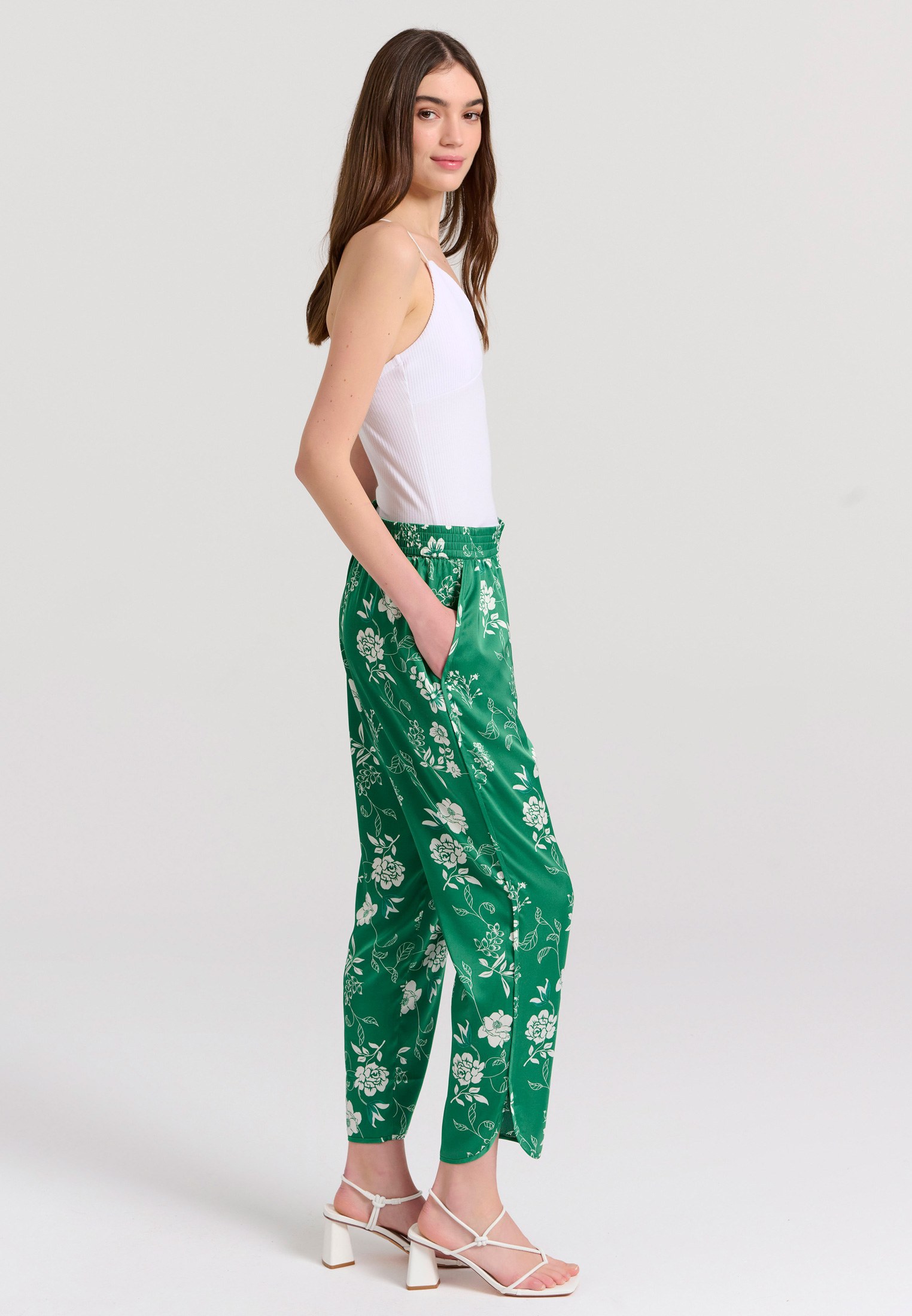 Women's Crop Tops Funky Buddha Green