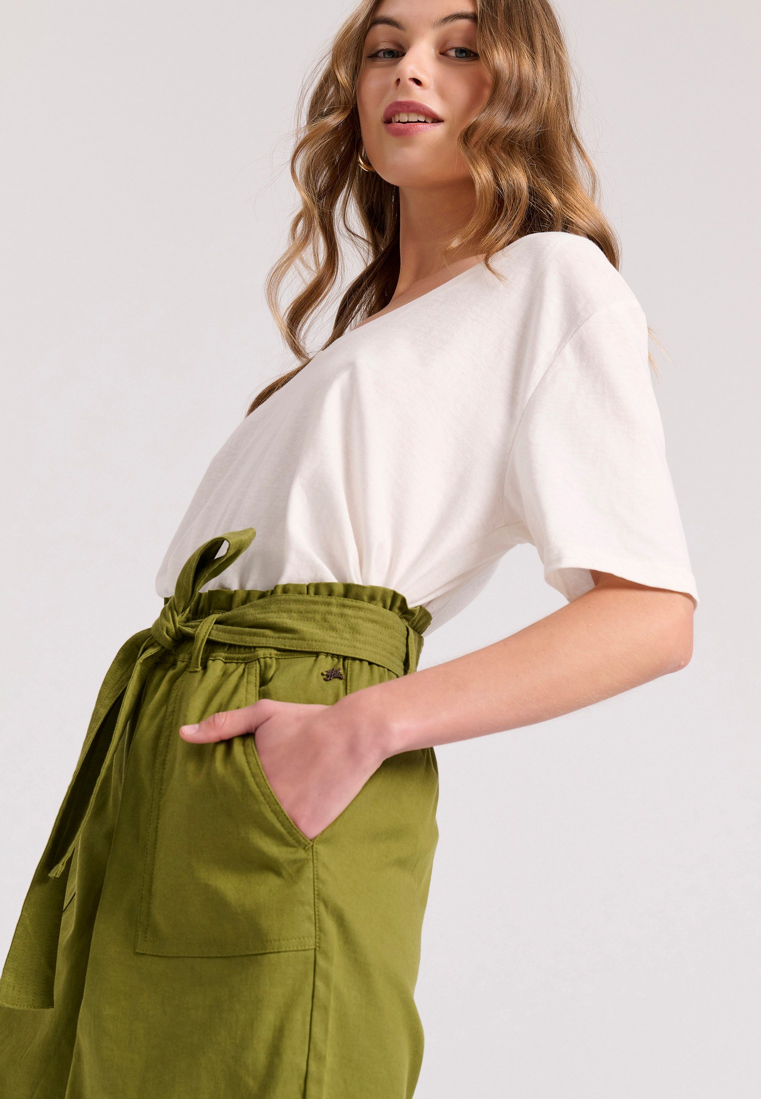 Women's Shorts Funky Buddha Olive