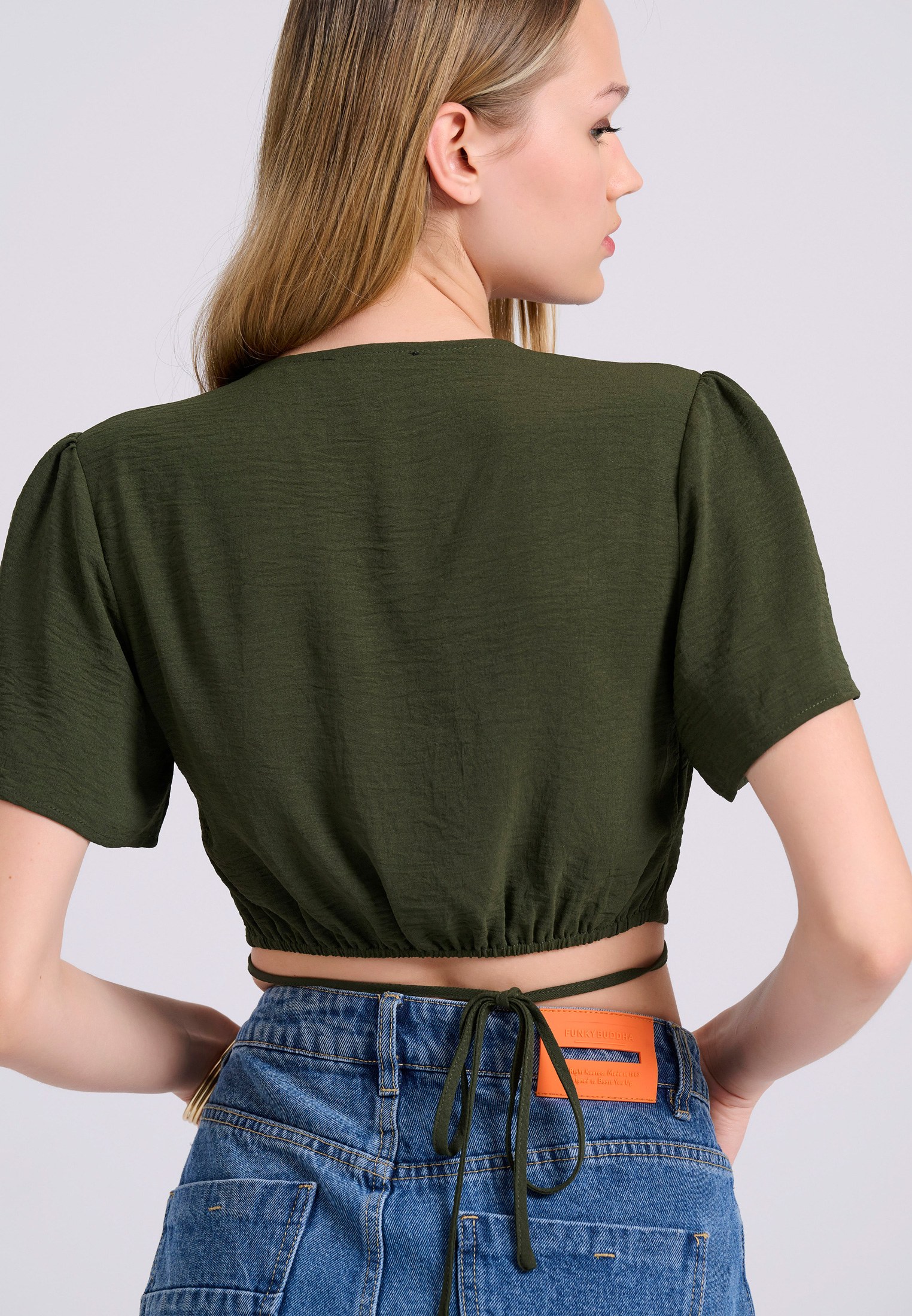 Women's Blouses Funky Buddha Khaki