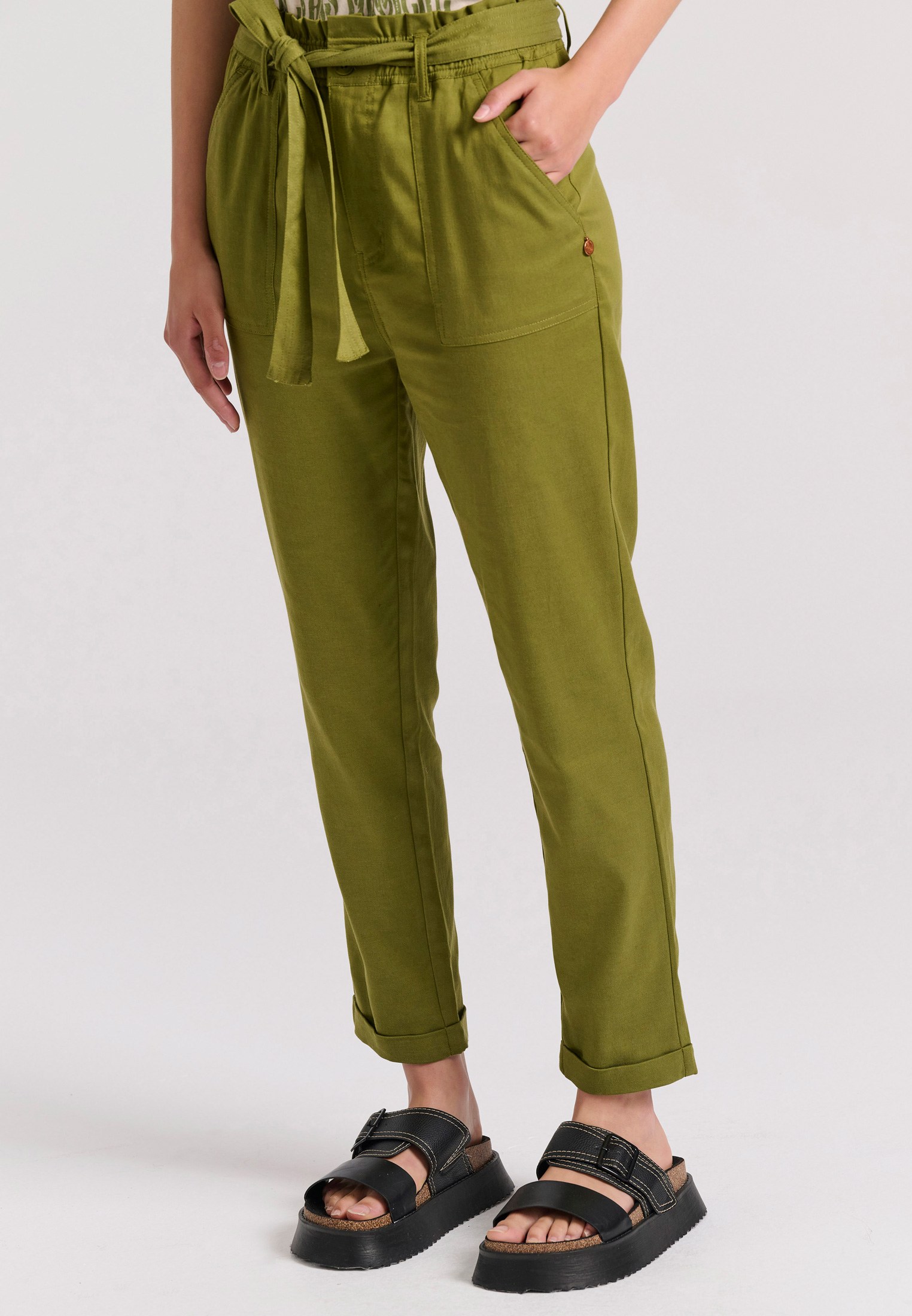 Women's Trousers Funky Buddha Olive