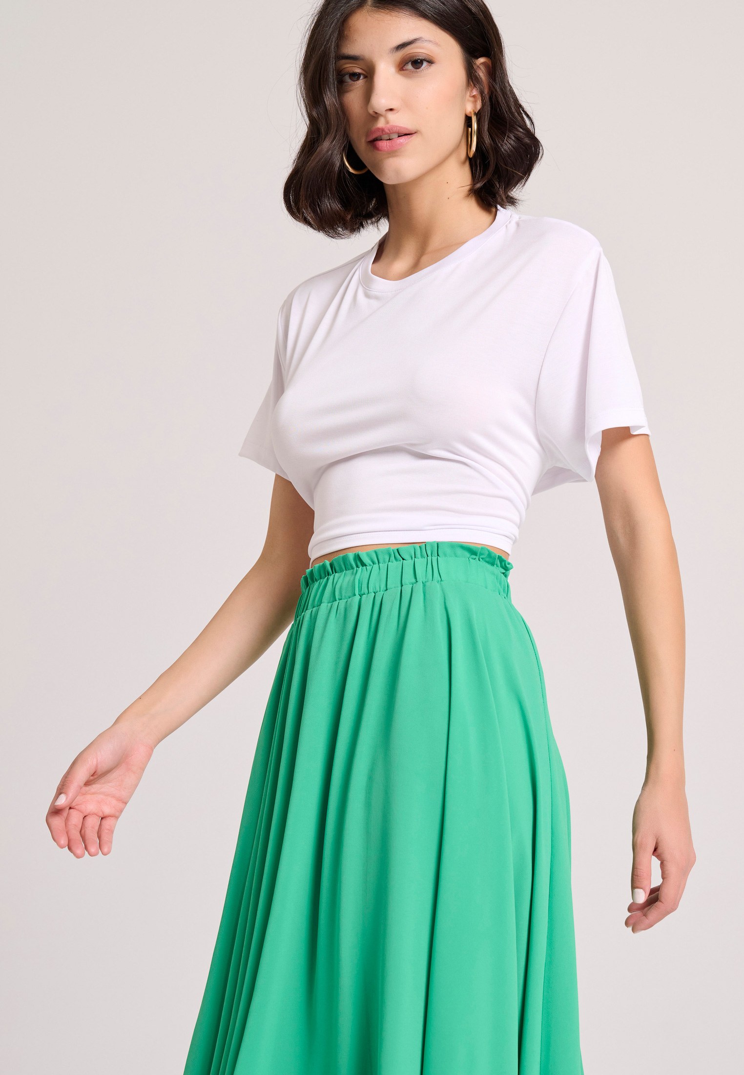 Women's Midi Skirts Funky Buddha Green