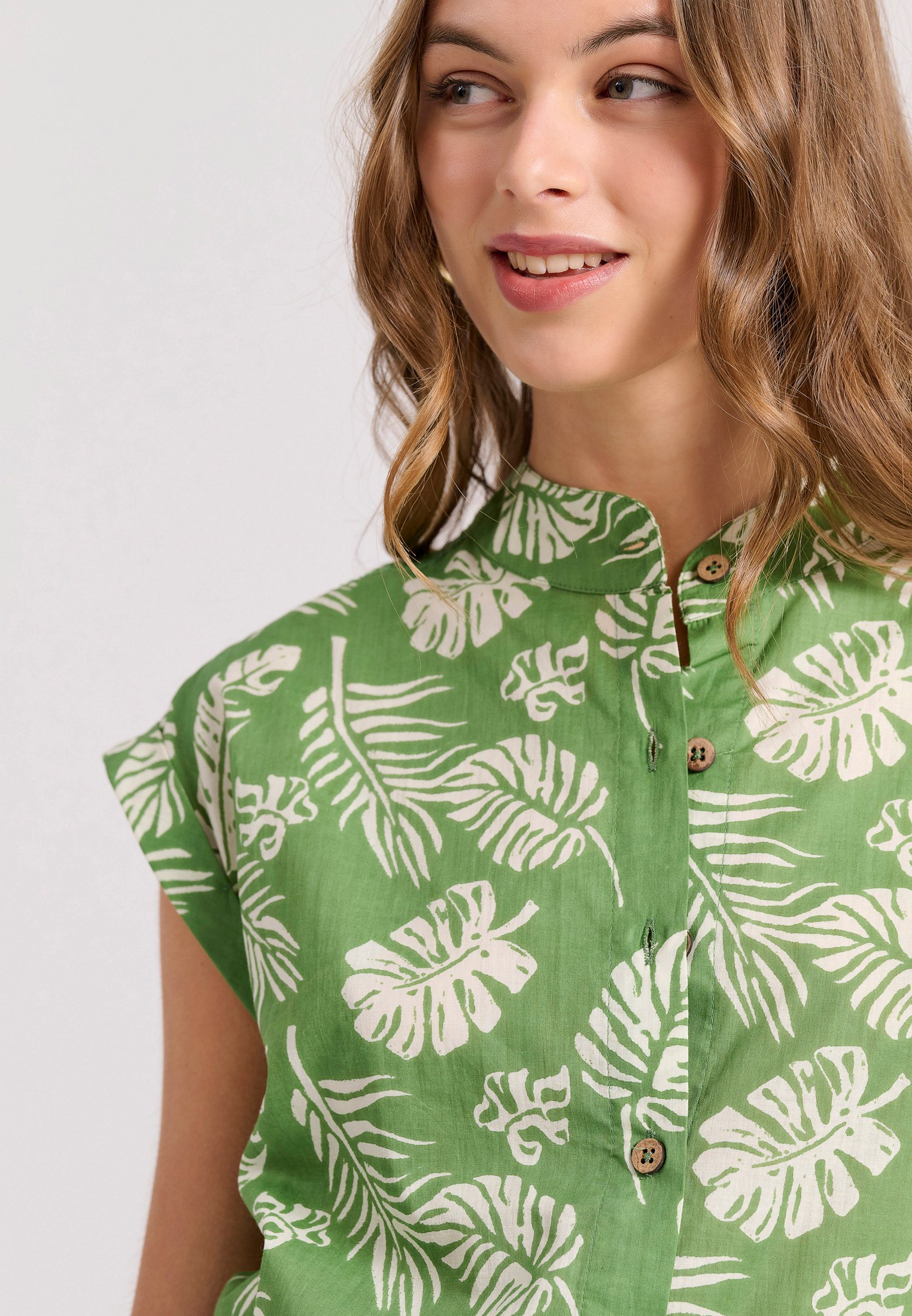 Women's Shirts Funky Buddha Green