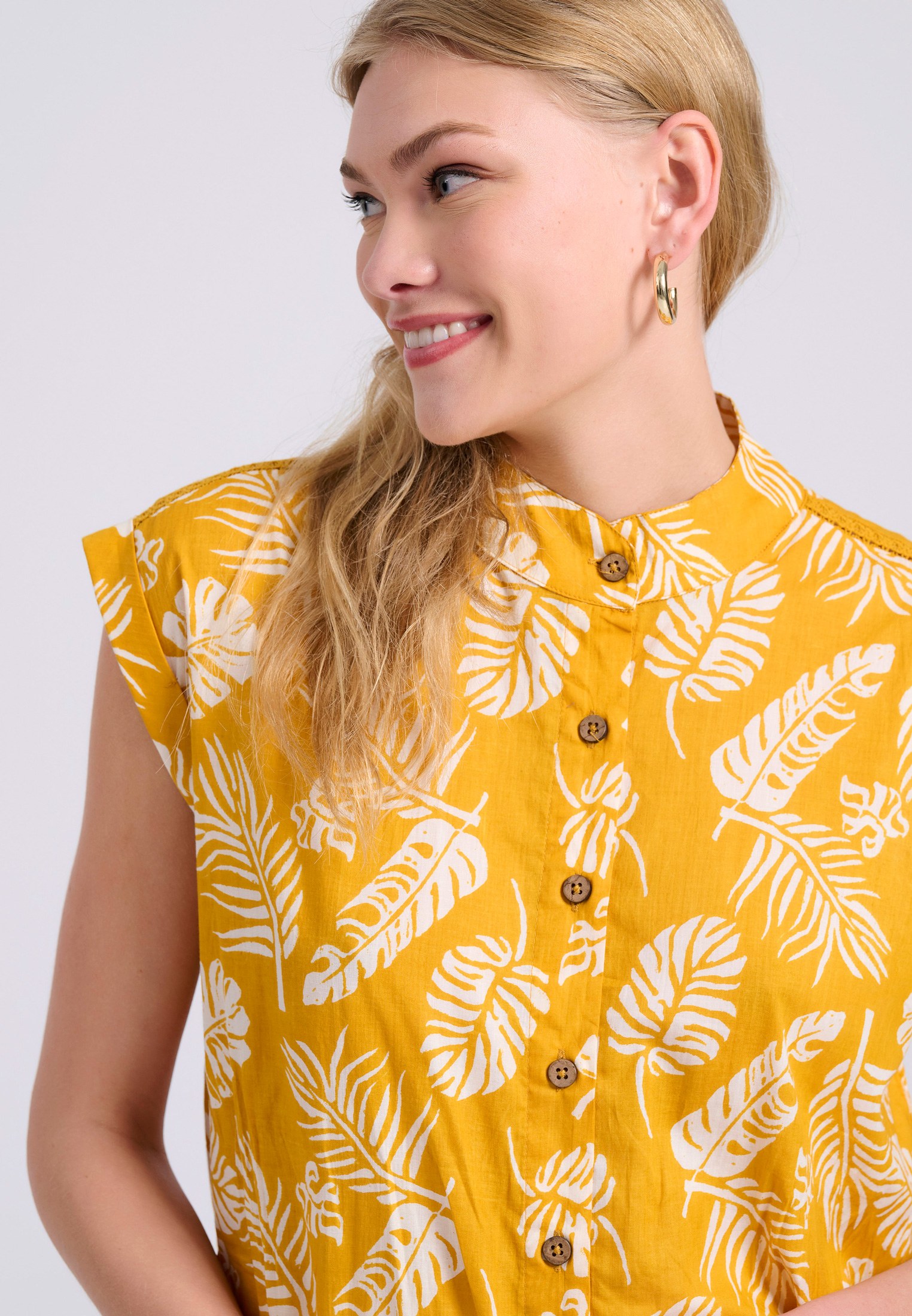 Women's Shirts Funky Buddha Yellow
