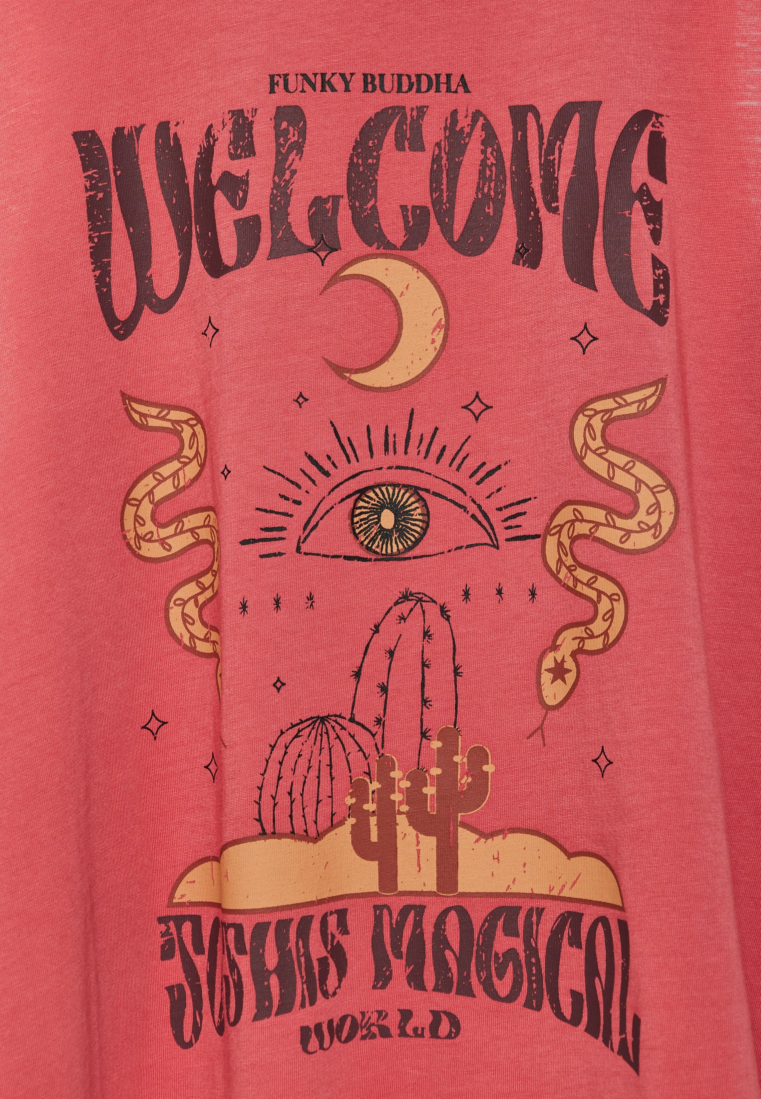 Αμάνικο t-shirt με τύπωμα σε boho look φωτογραφία