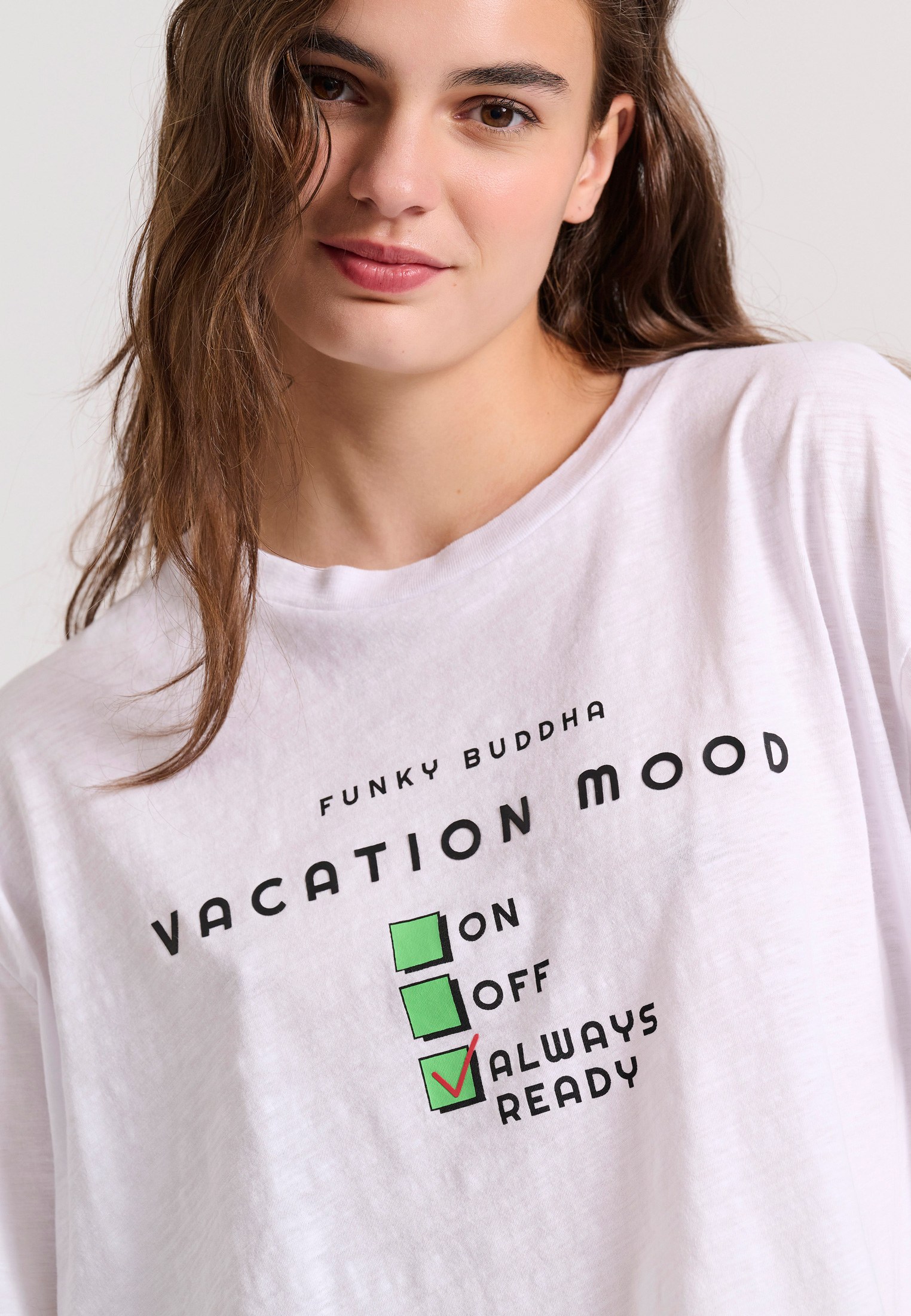 Women's Shirts Funky Buddha White