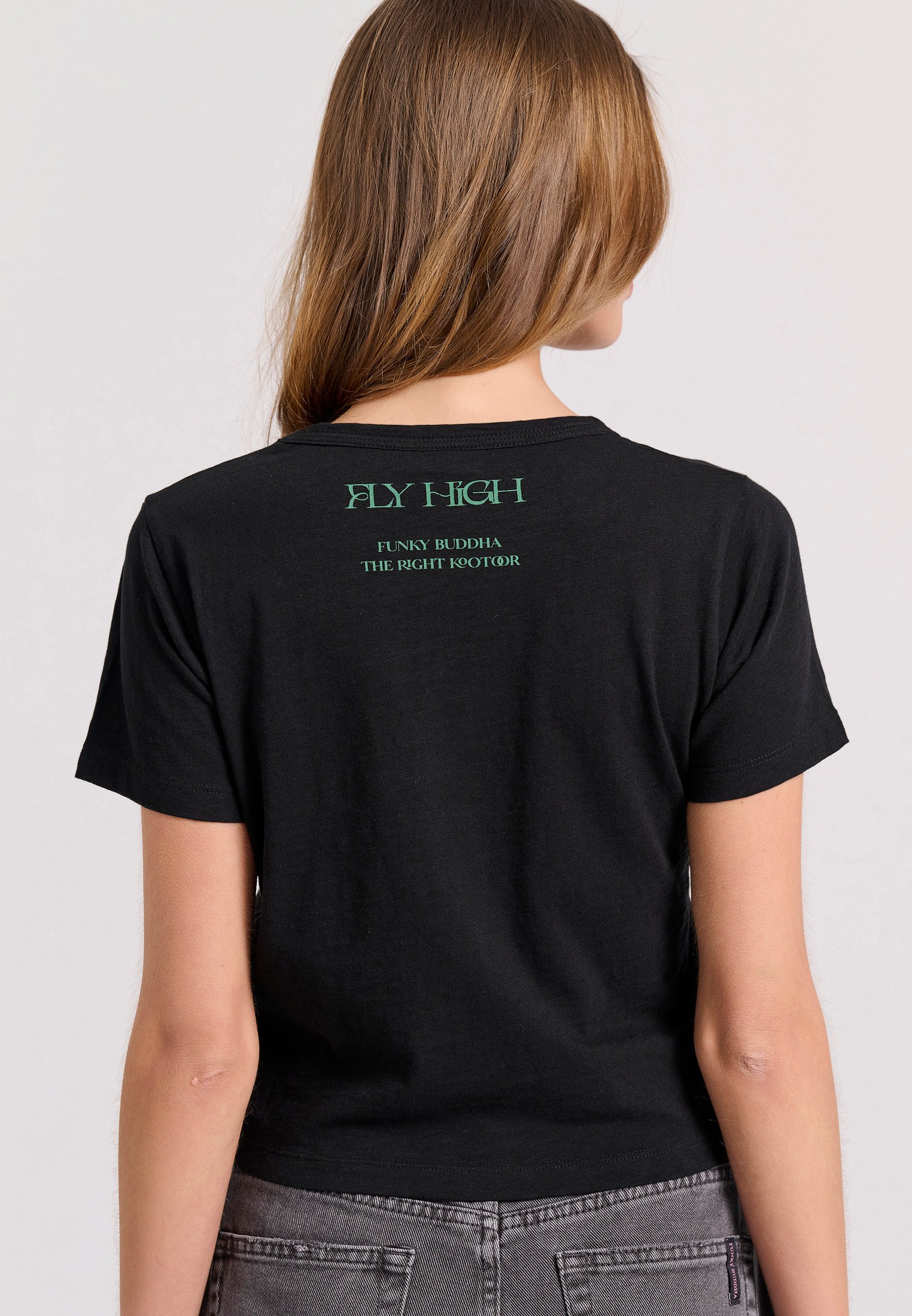 Cropped t-shirt με φωτογραφικό τύπωμα φωτογραφία