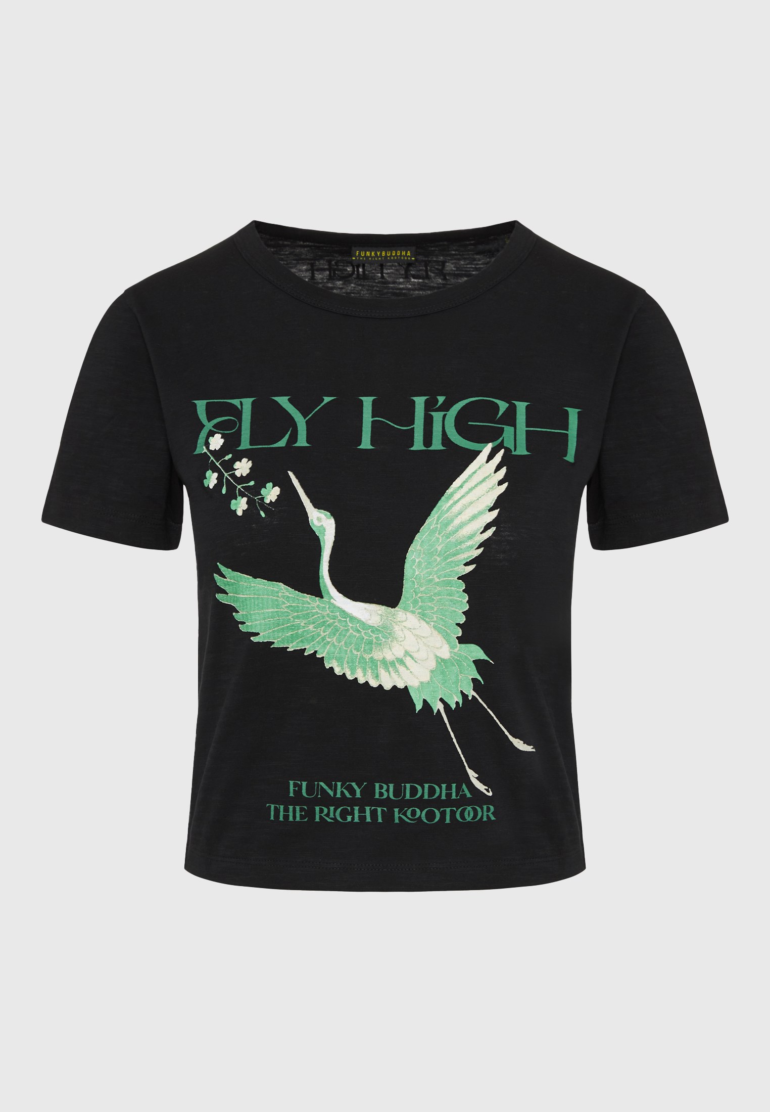 Cropped t-shirt με φωτογραφικό τύπωμα φωτογραφία