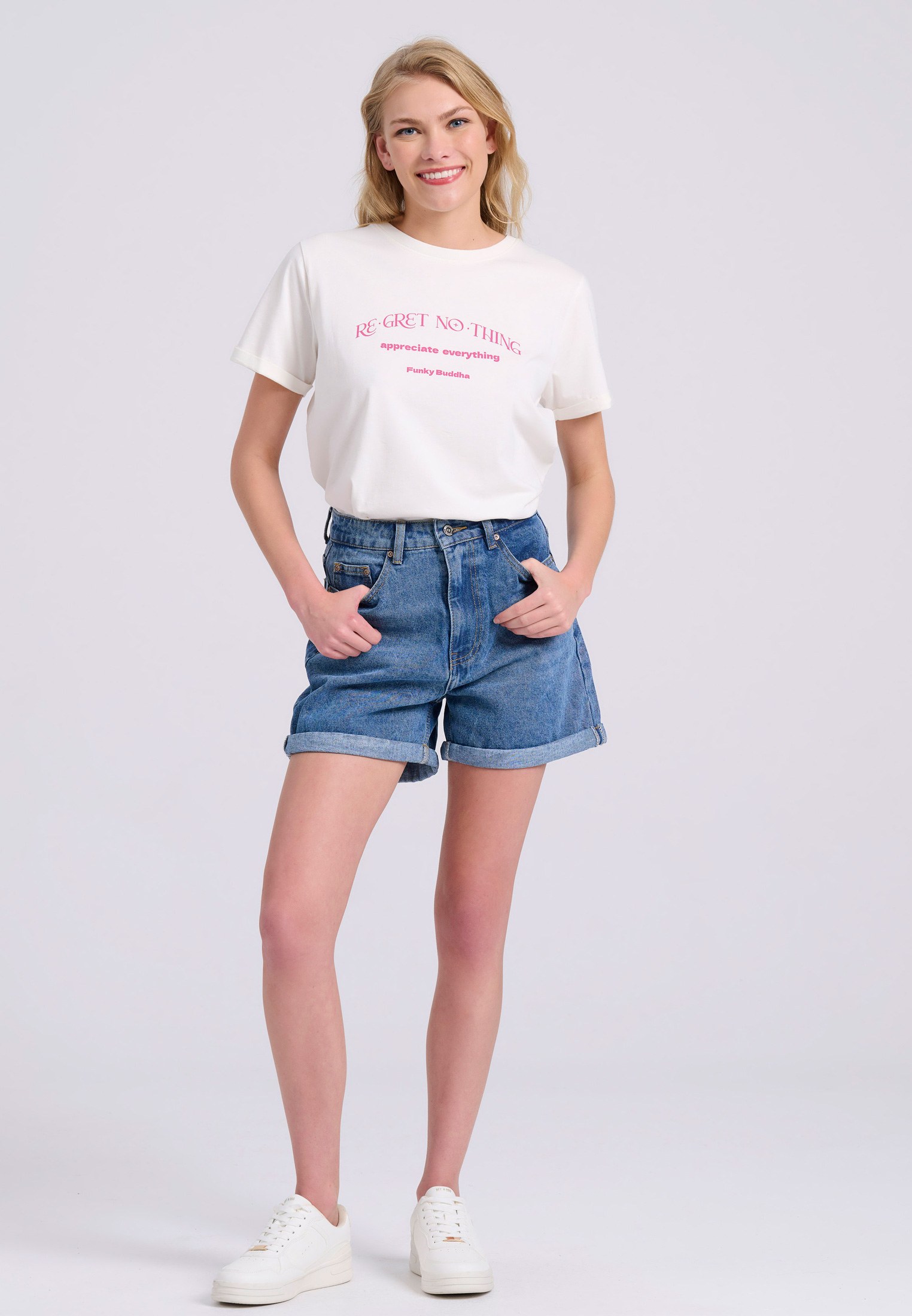 Women's Shirts Funky Buddha White