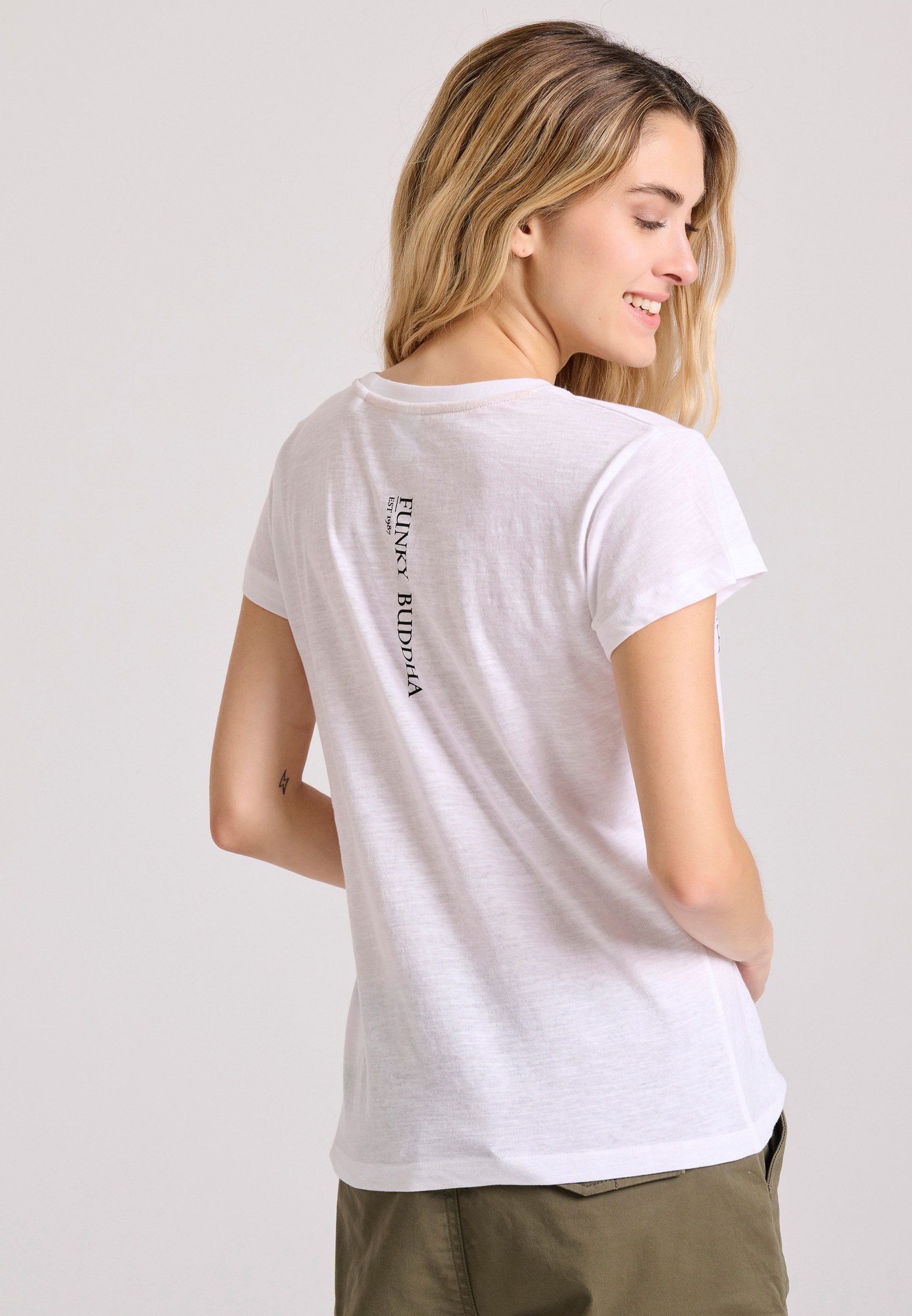 Women's Shirts Funky Buddha White