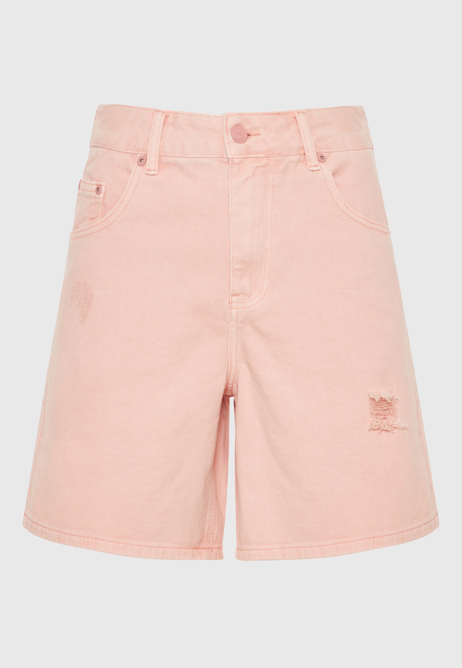 Γυναικεία loose fit garment dyed τζιν βερμούδα