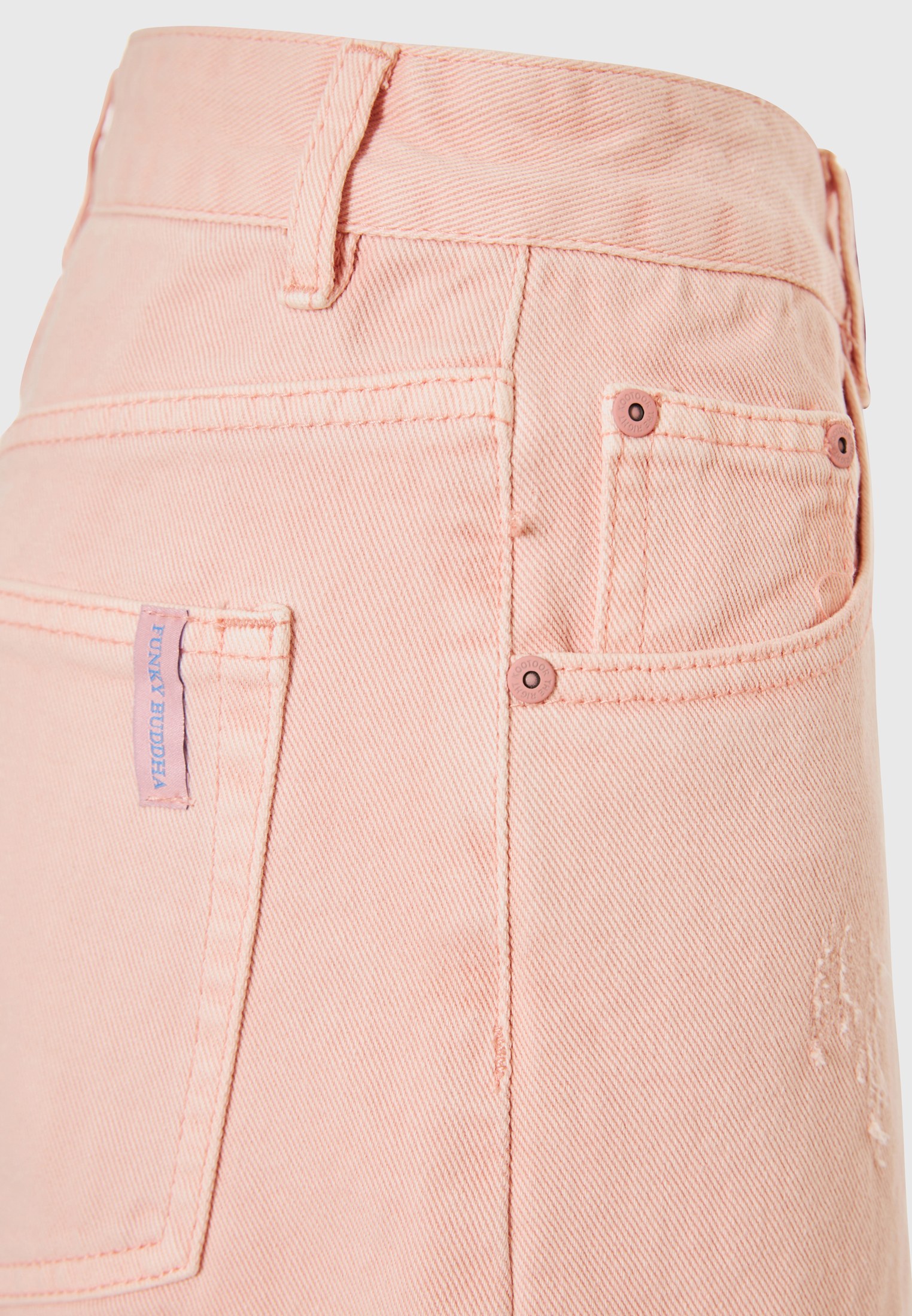 Γυναικεία loose fit garment dyed τζιν βερμούδα