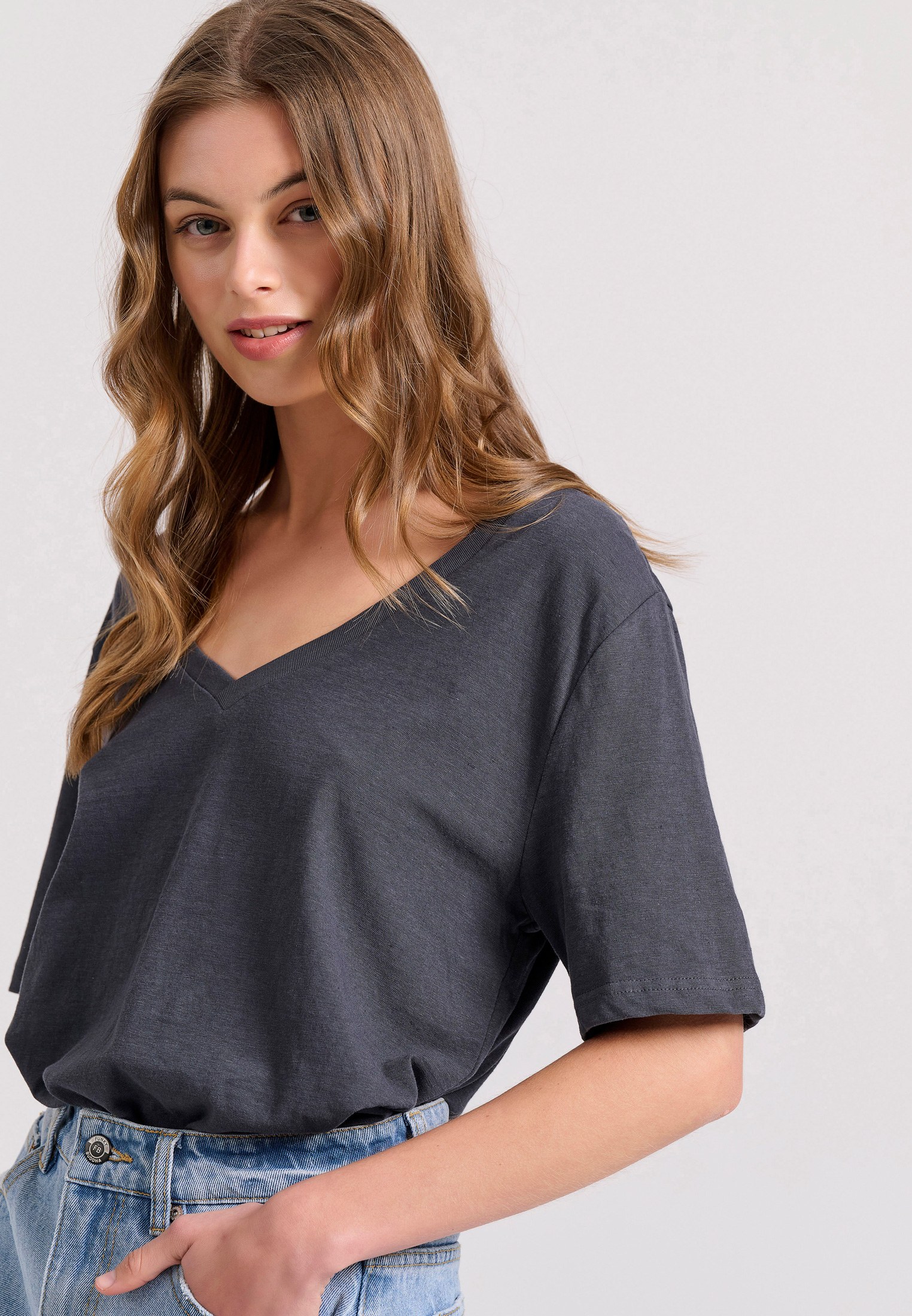 Women's T-Shirts Funky Buddha Gray