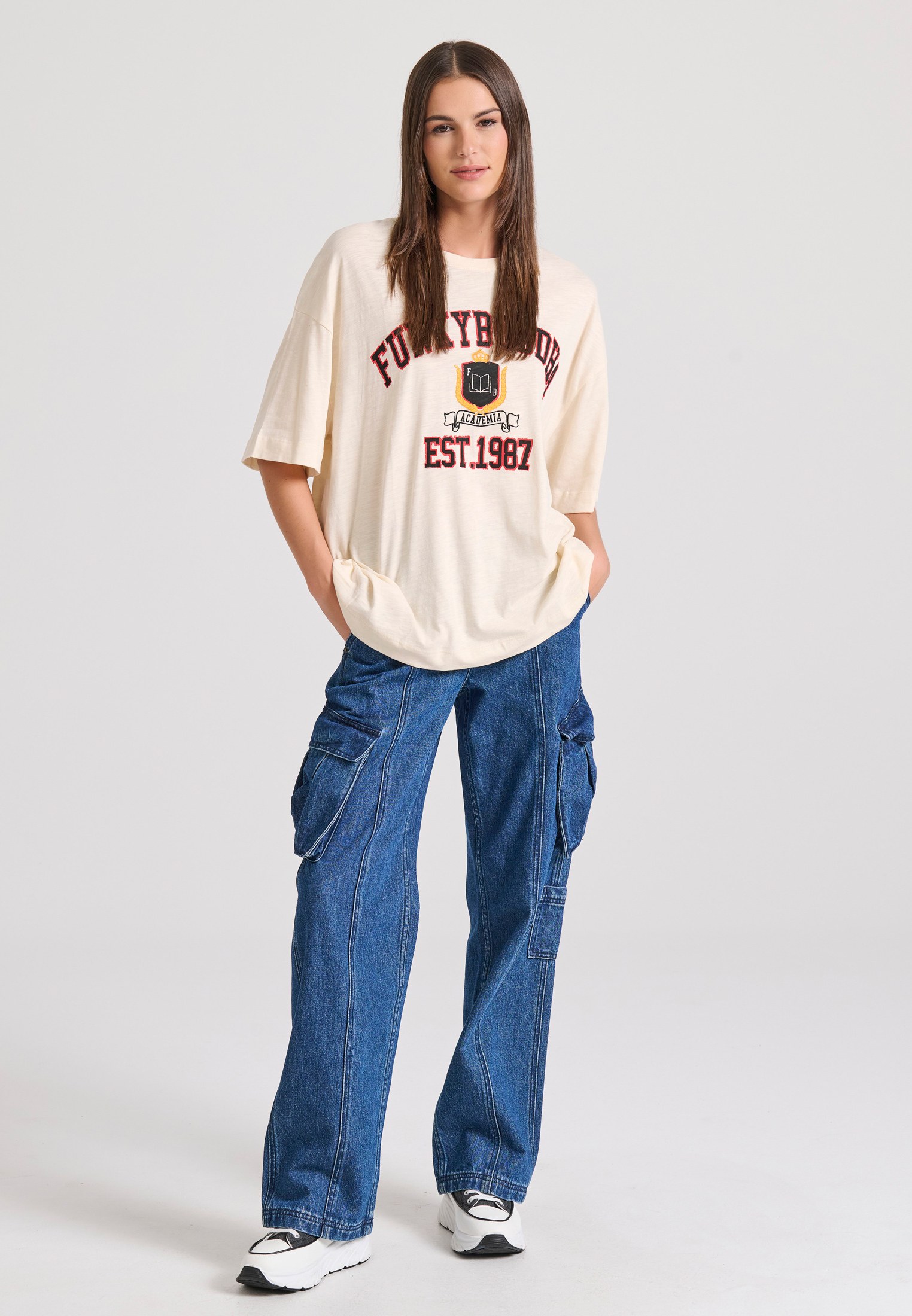 Loose fit t-shirt με Funky Buddha τύπωμα