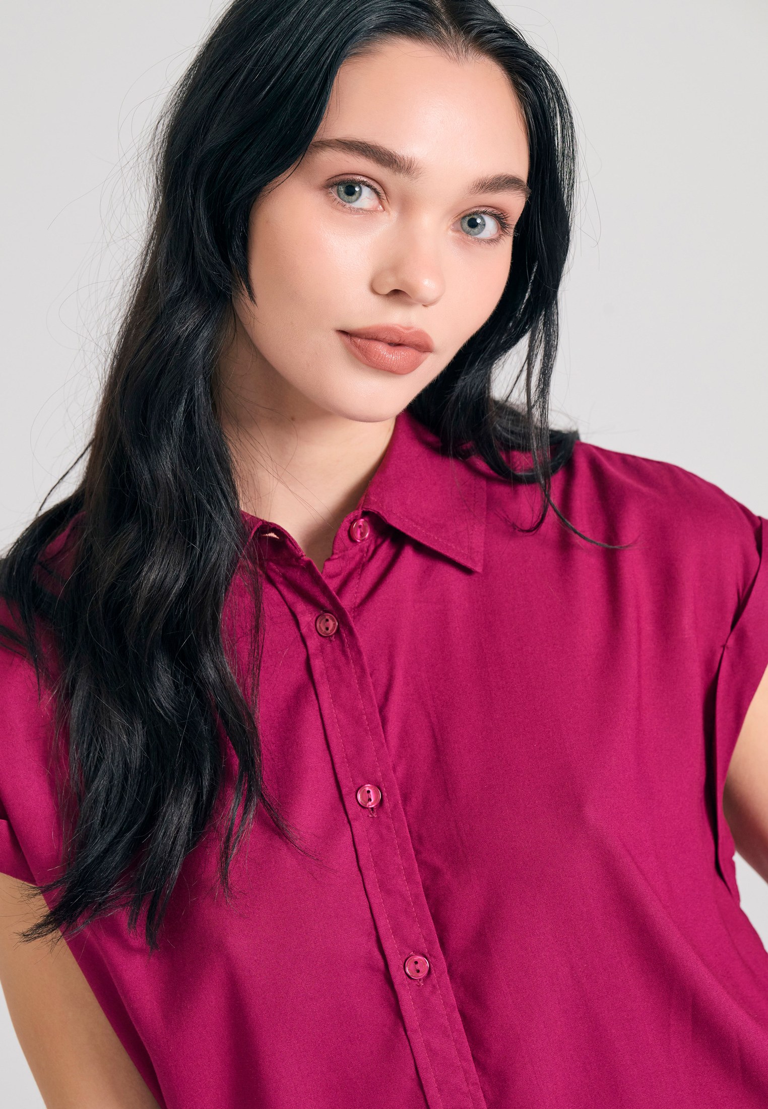 Γυναικείο loose fit πουκάμισο από βισκόζη