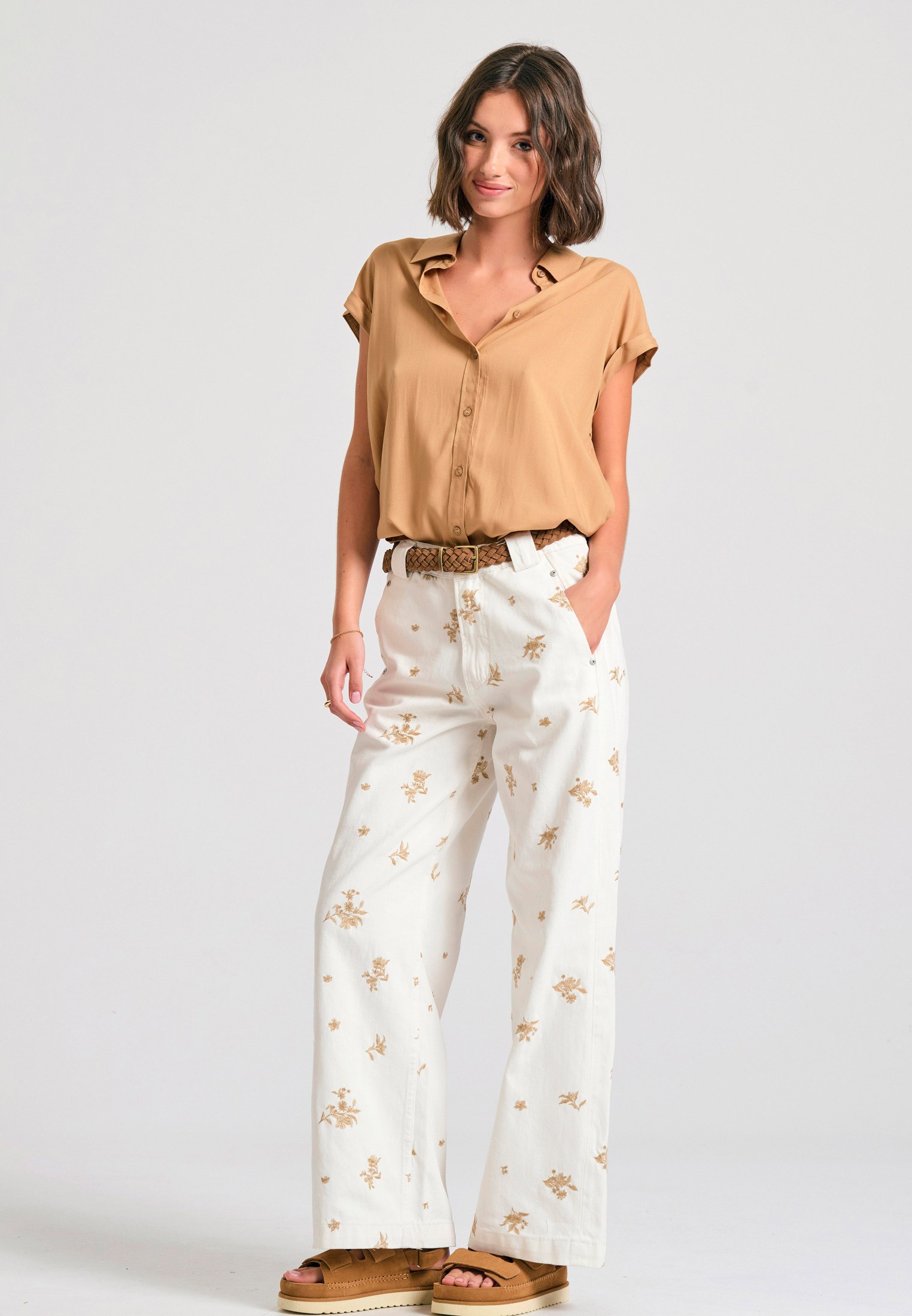 Women's Shirts Funky Buddha Beige