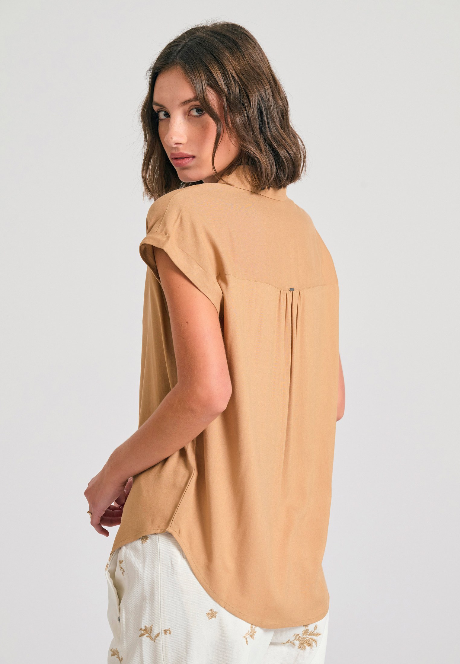 Women's Shirts Funky Buddha Beige