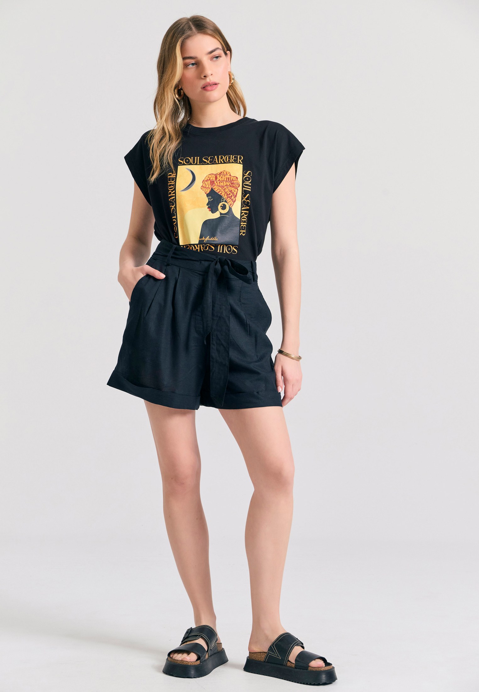 Women's Shorts Funky Buddha Gray