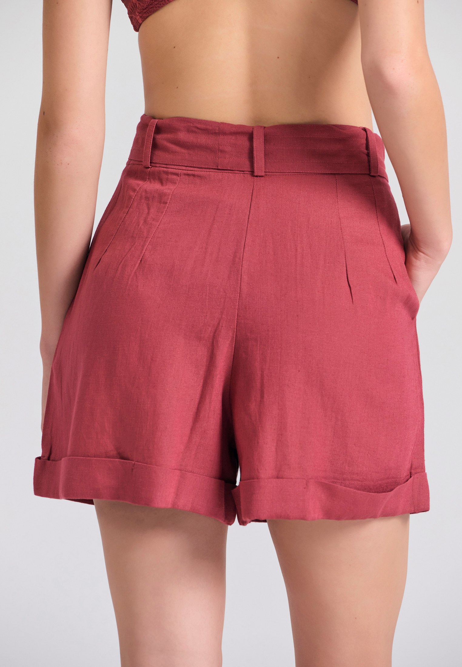 Women's Shorts Funky Buddha Red