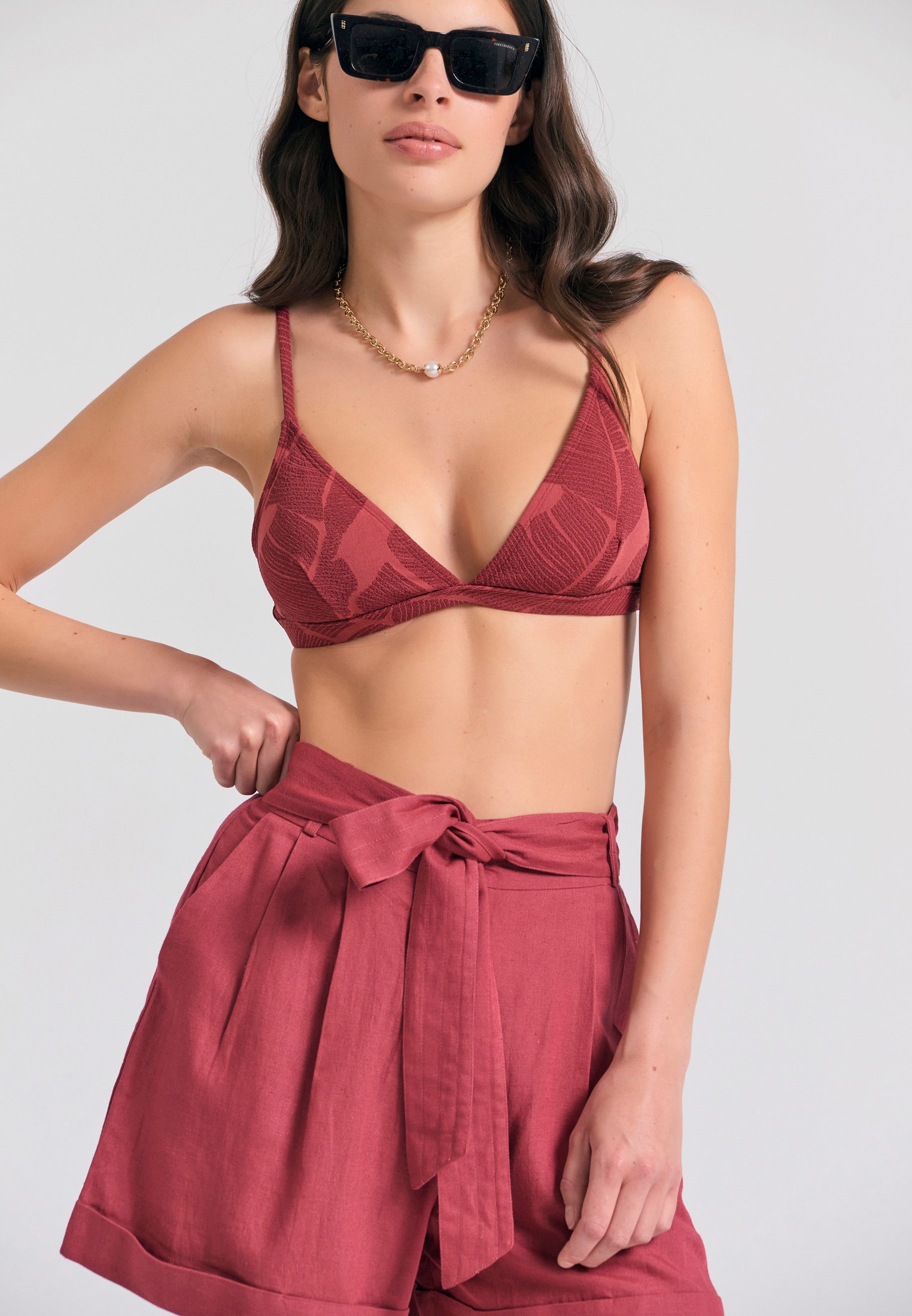 Women's Shorts Funky Buddha Red