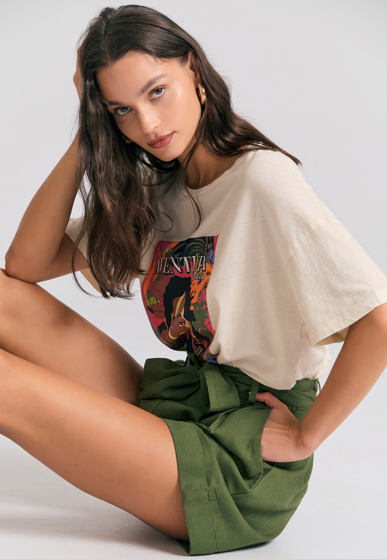 Women's Shorts Funky Buddha Khaki