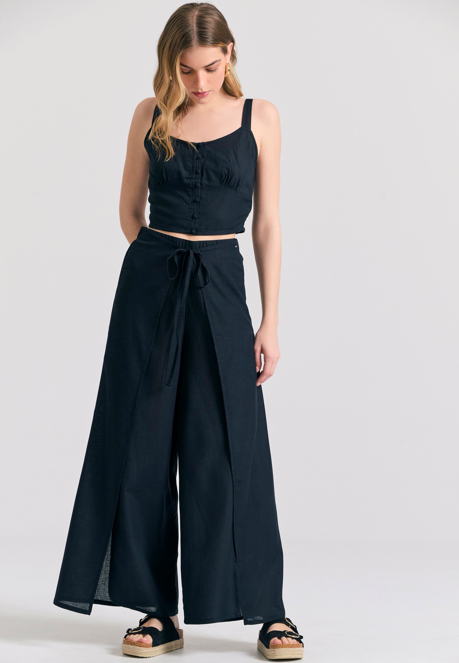 Women's Crop Tops Funky Buddha Black