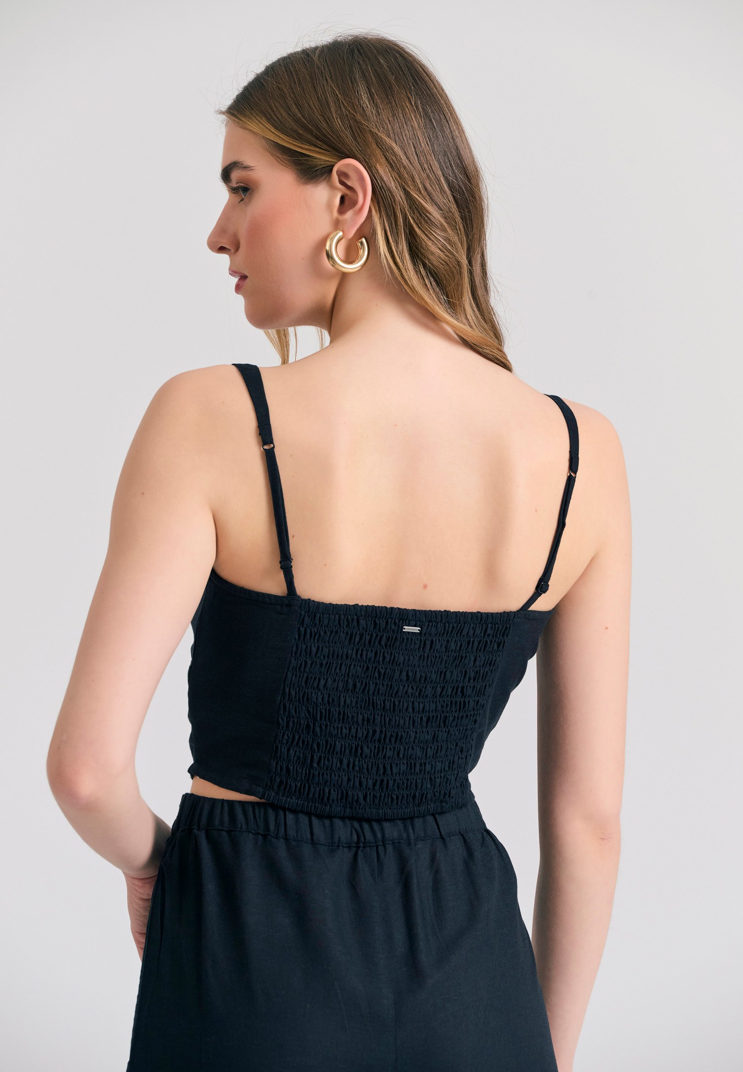 Women's Crop Tops Funky Buddha Black