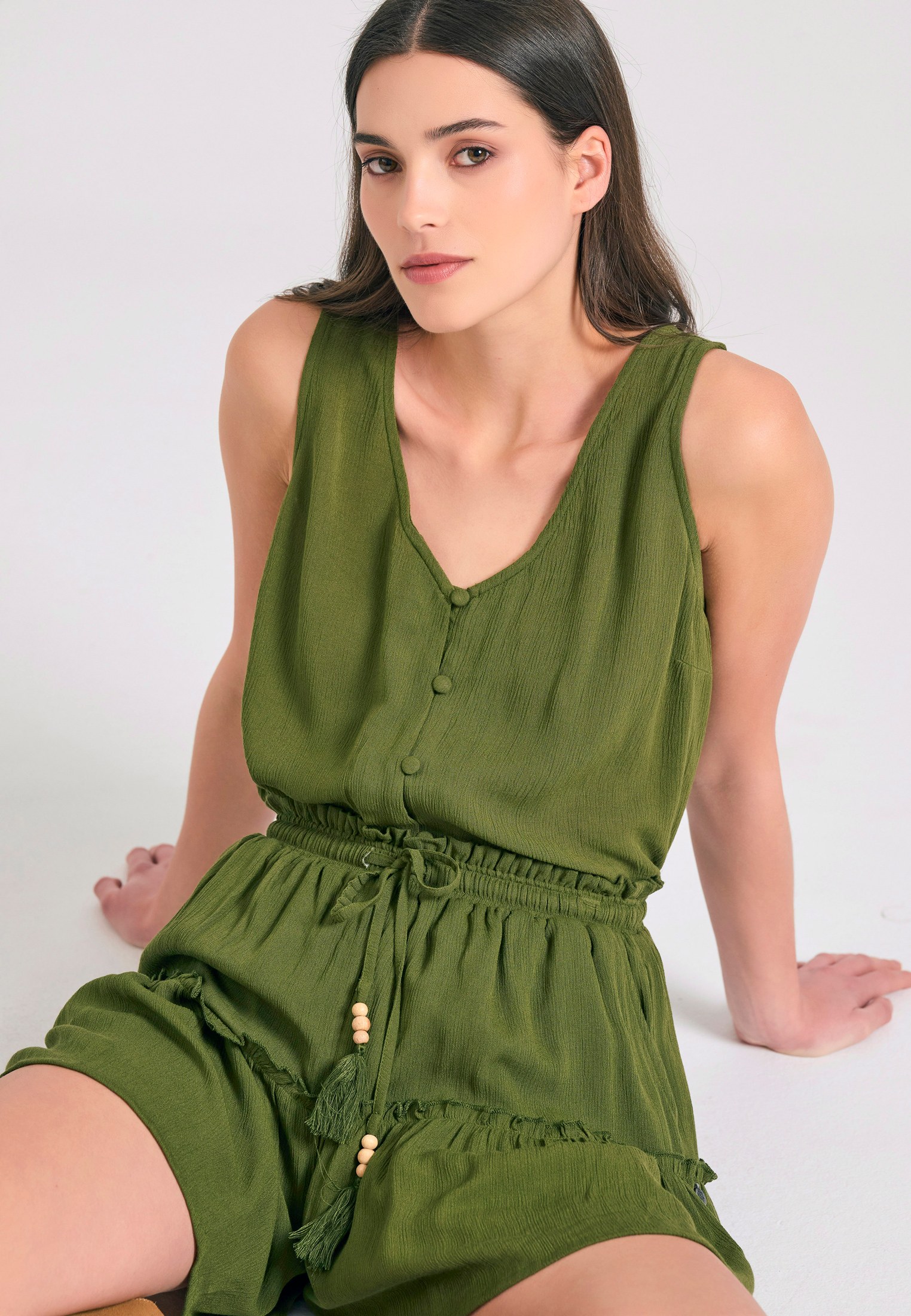 Women's Shorts Funky Buddha Green