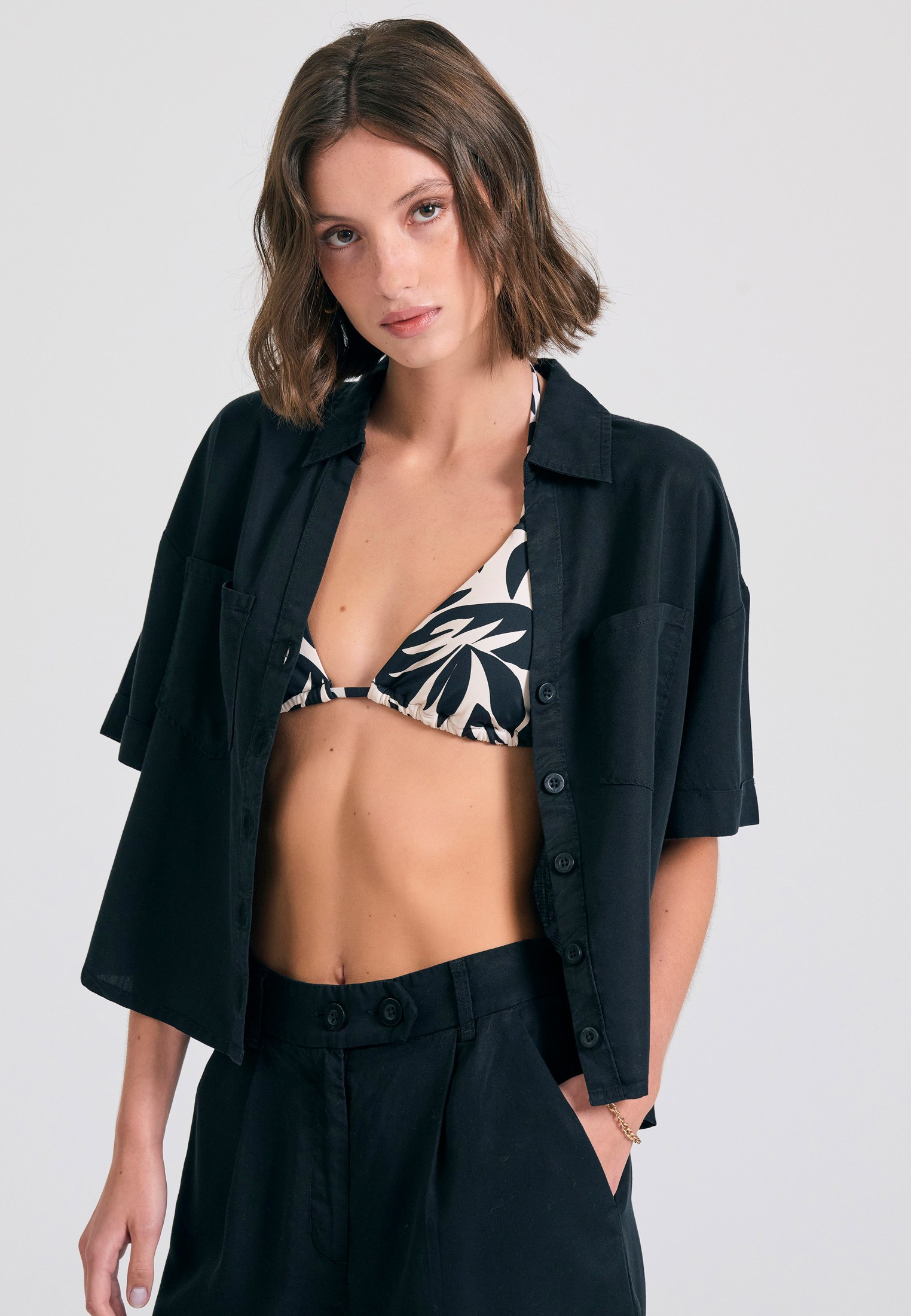 Women's Shirts Funky Buddha Black