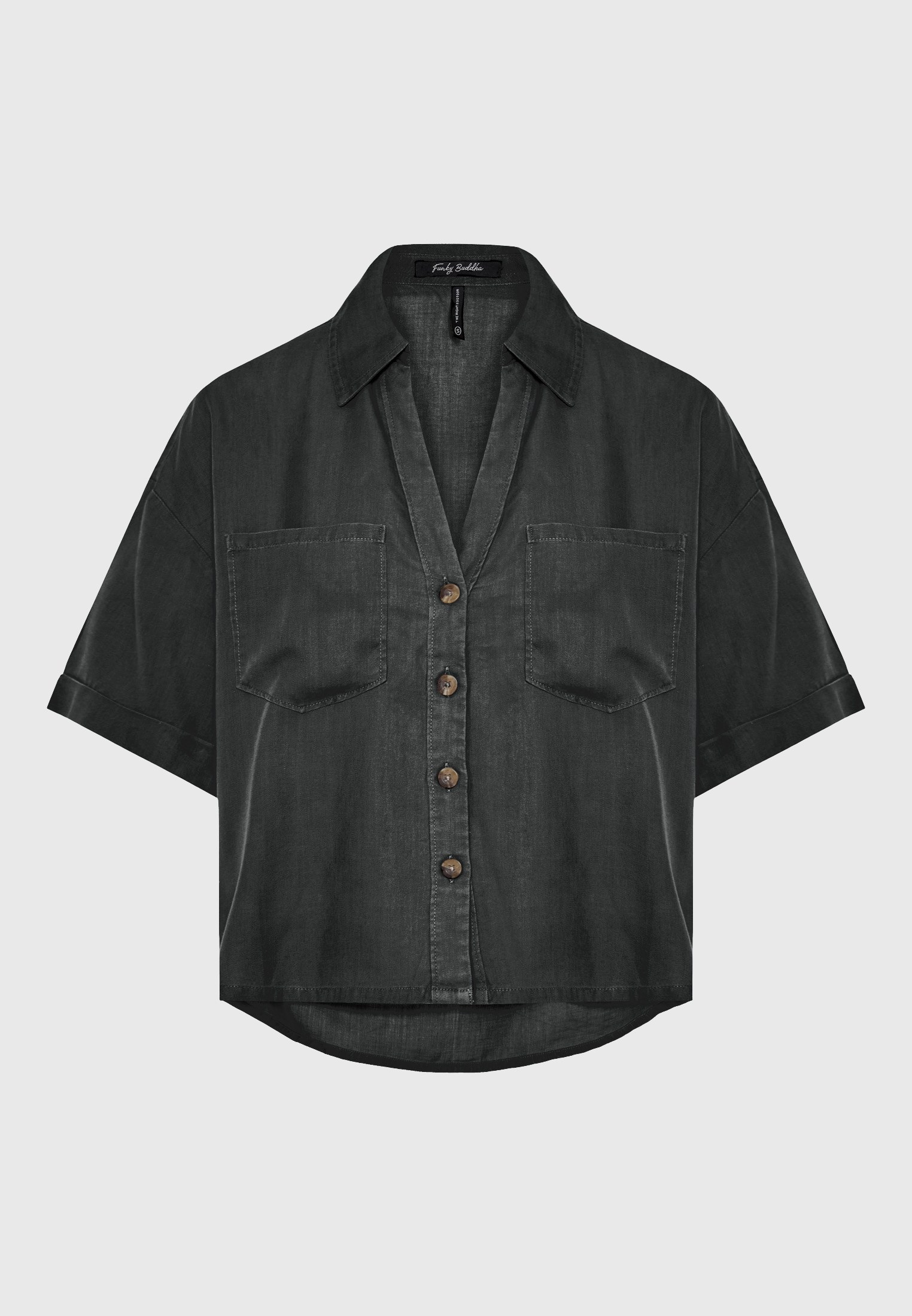 Women's Shirts Funky Buddha Black