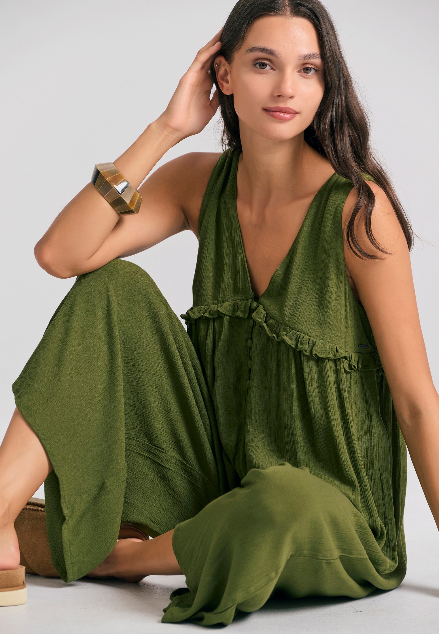 Women's Dresses Funky Buddha Green