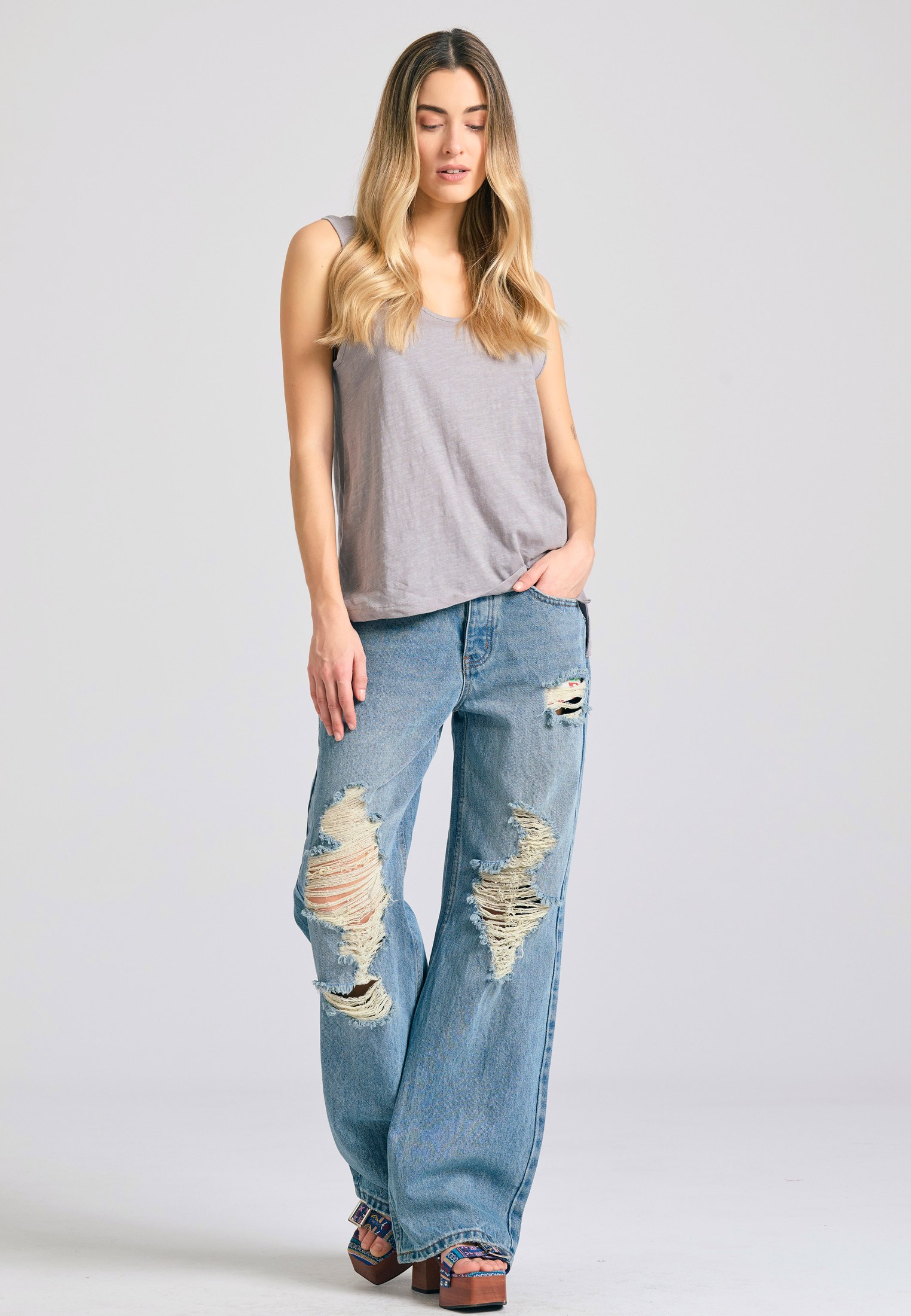 Women's T-Shirts Funky Buddha Gray