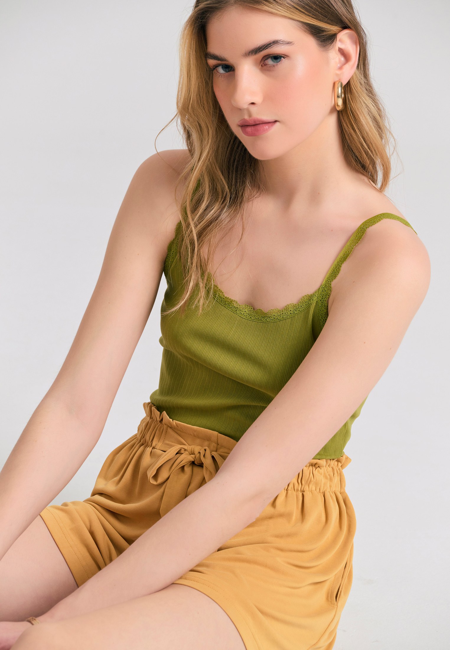 Women's Shorts Funky Buddha Yellow