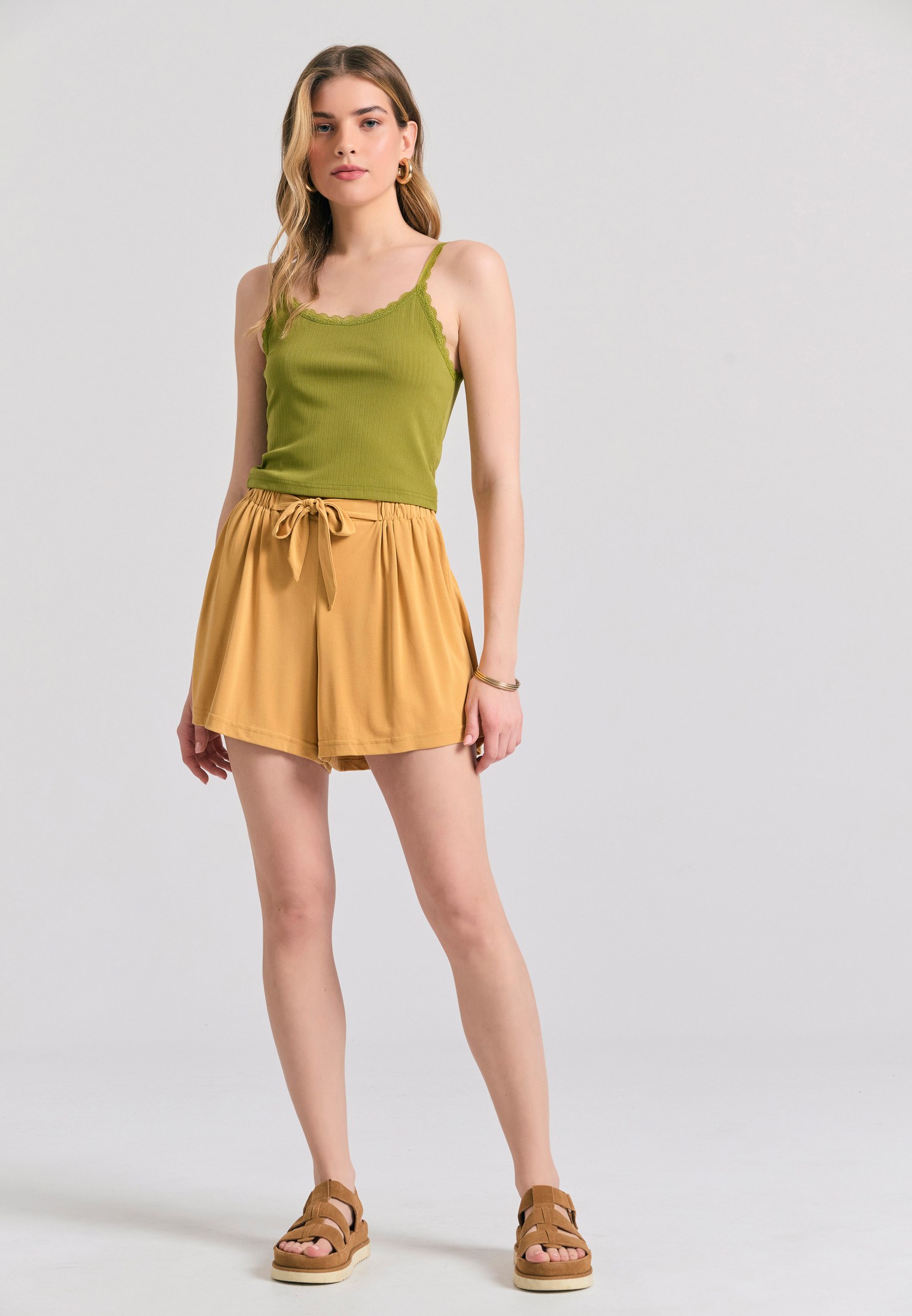 Women's Shorts Funky Buddha Yellow