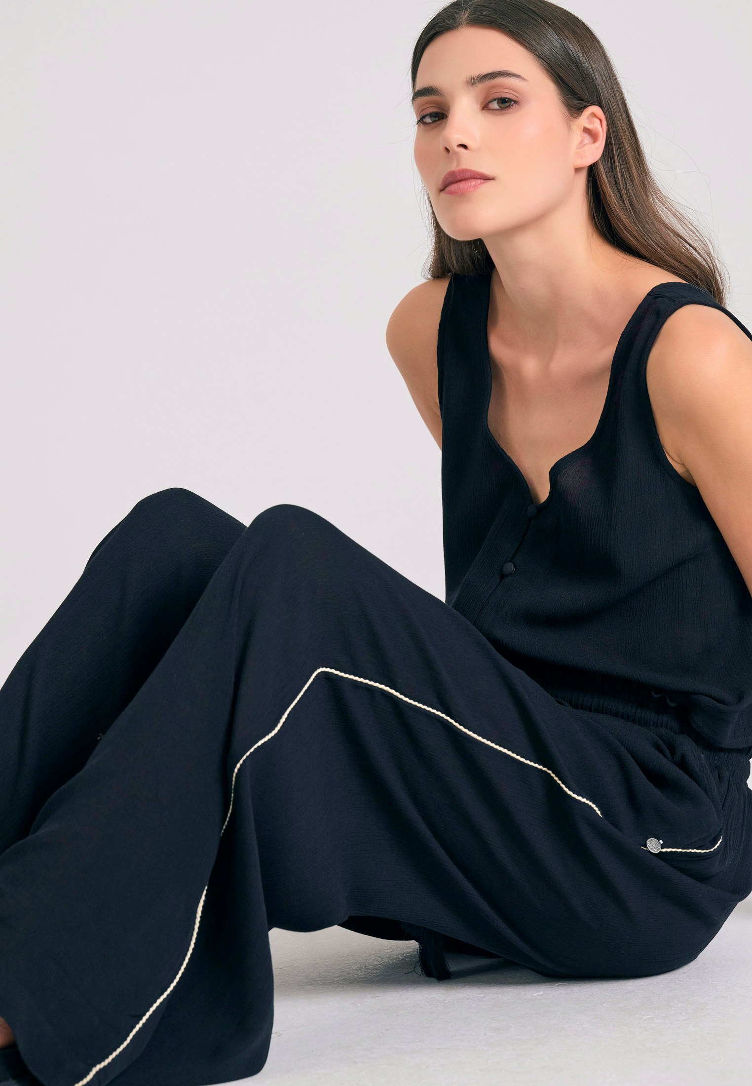 Women's Trousers Funky Buddha Black