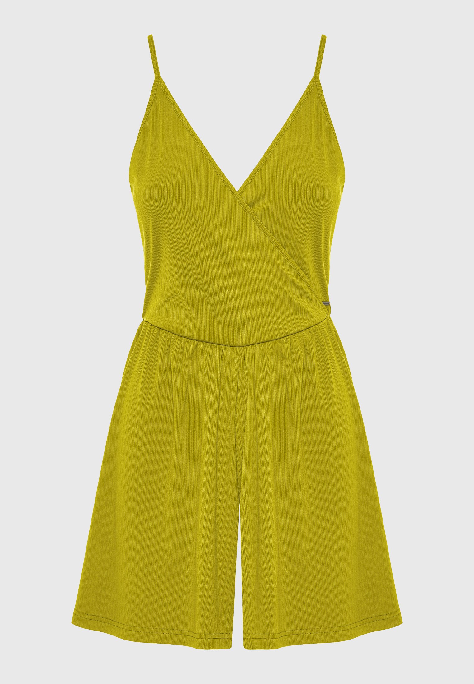 Κρουαζέ ολόσωμη φόρμα σορτς σε rib ύφανση φωτογραφία