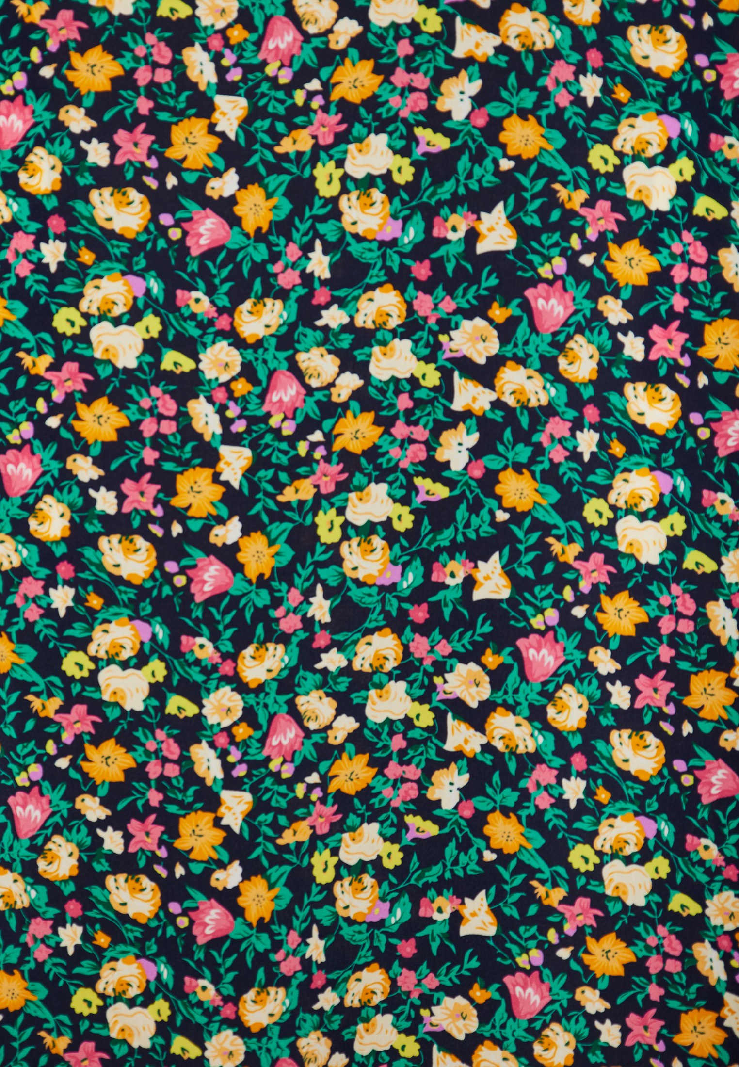 Φλοράλ μίντι φούστα από βισκόζη