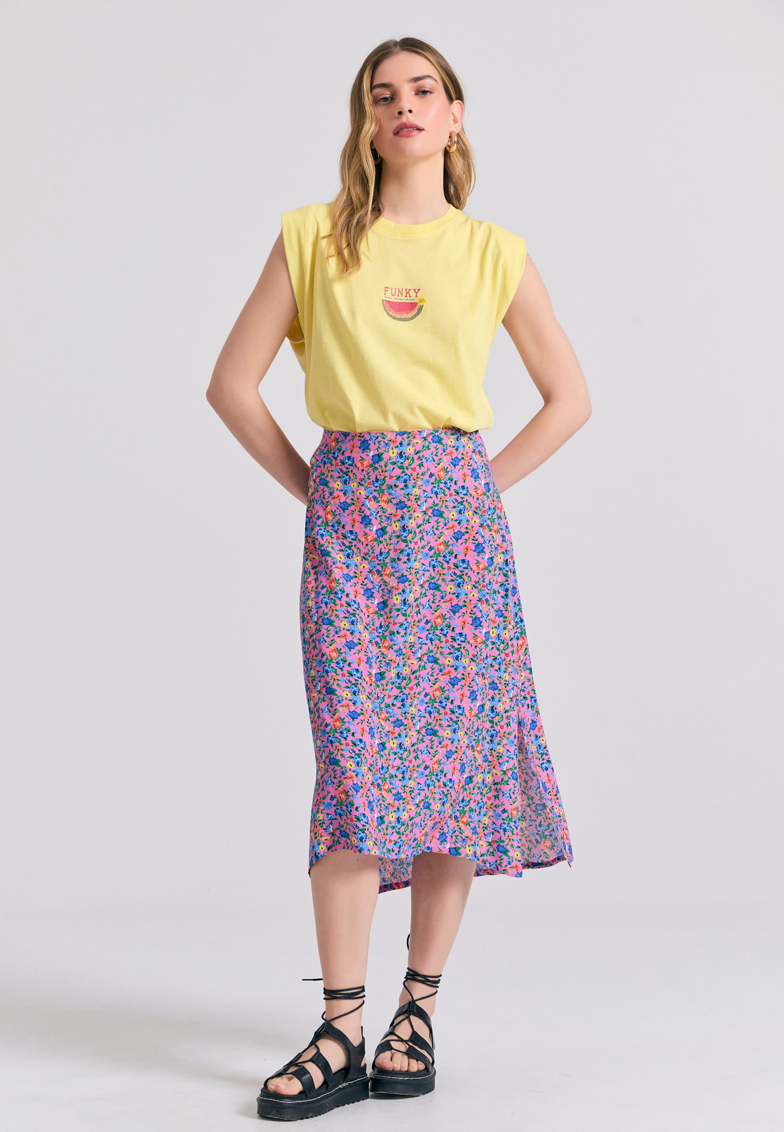 Women's Midi Skirts Funky Buddha